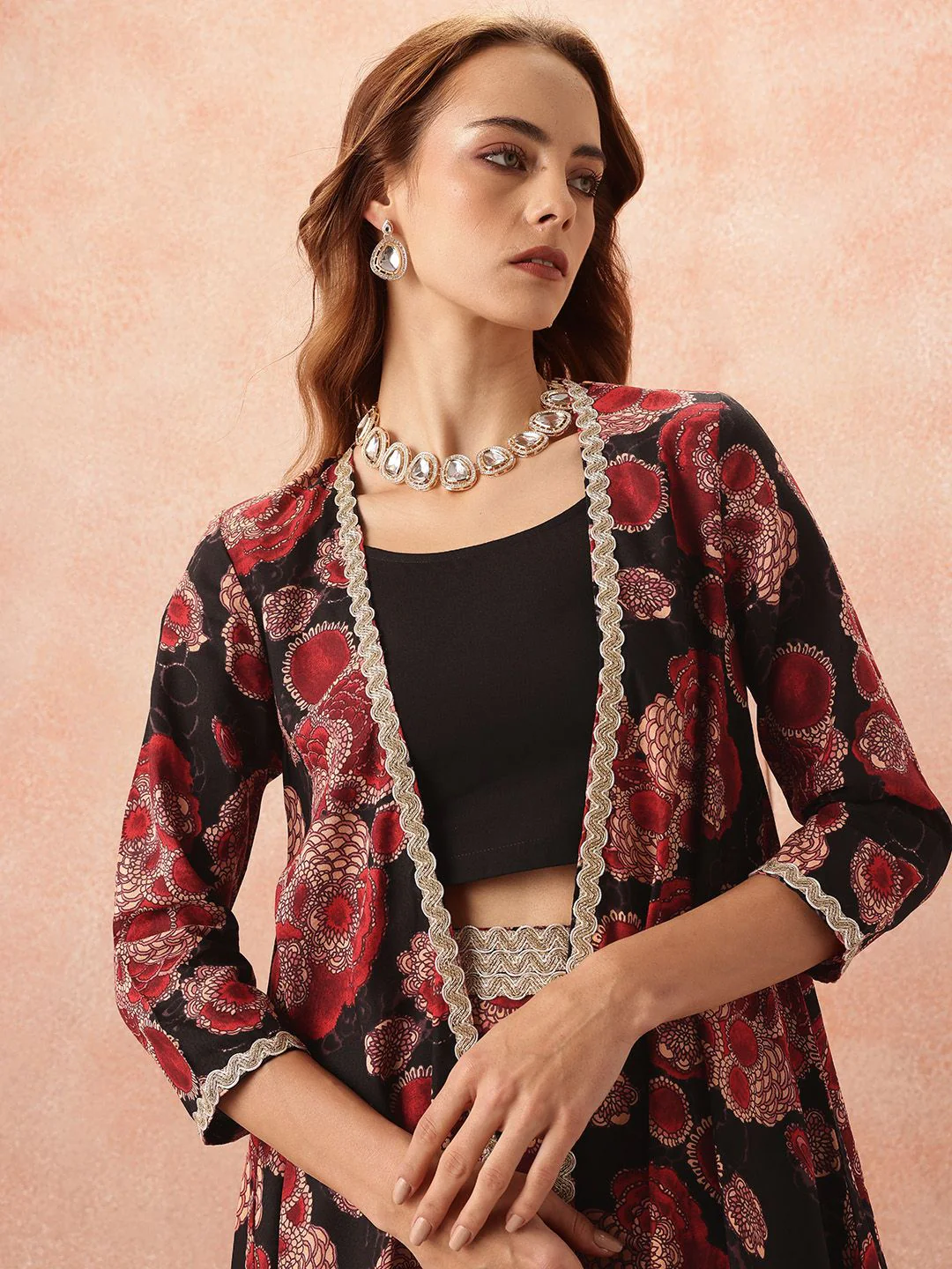 all about you Abstract Print Gotta Patti Ethnic Co-ords - Image 7