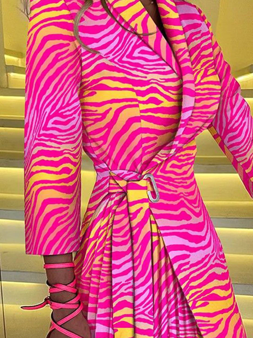 all about you Abstract Printed Wrap Dress - Image 2