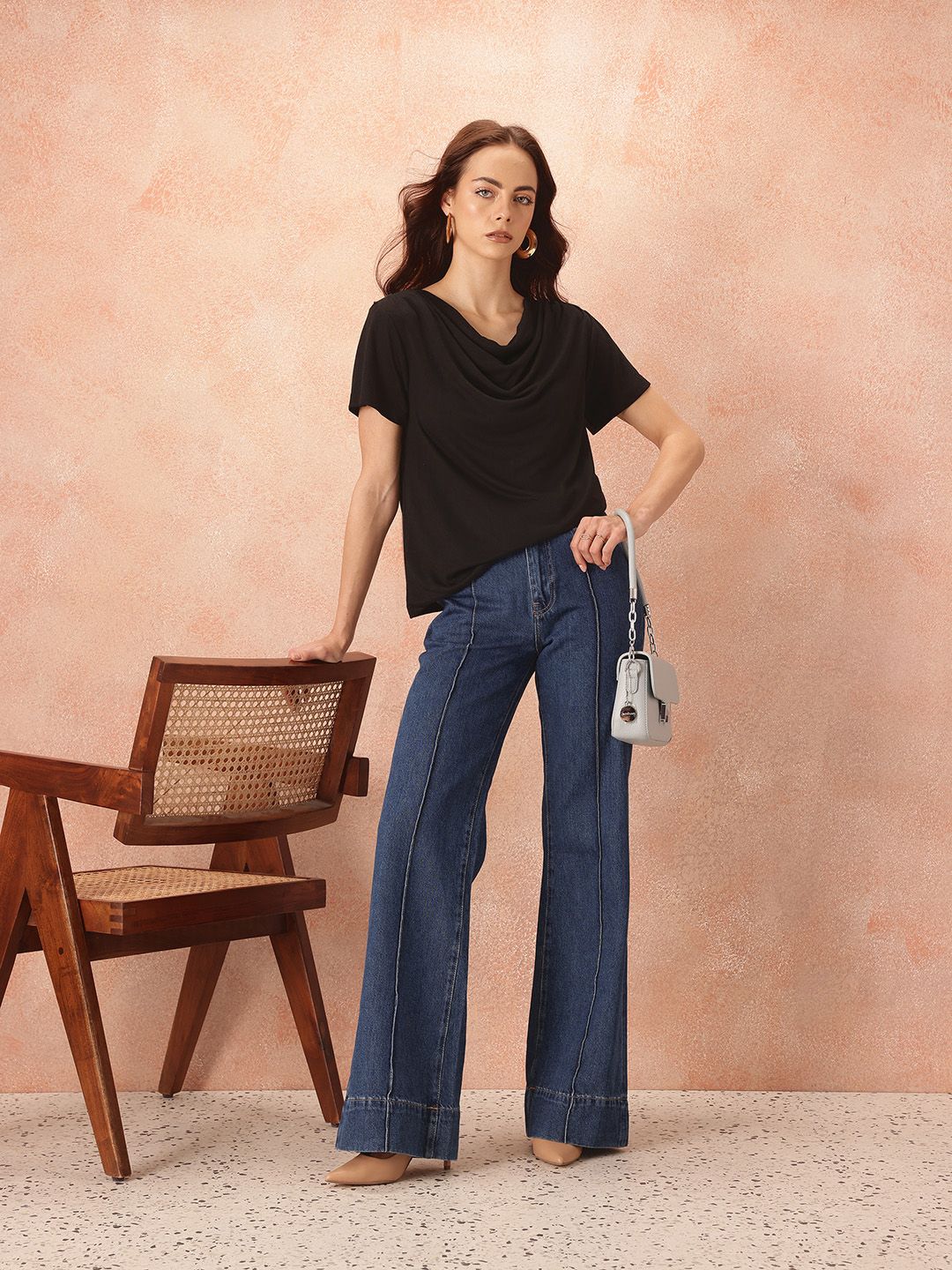 all about you Cowl Neck Solid Top - Image 6