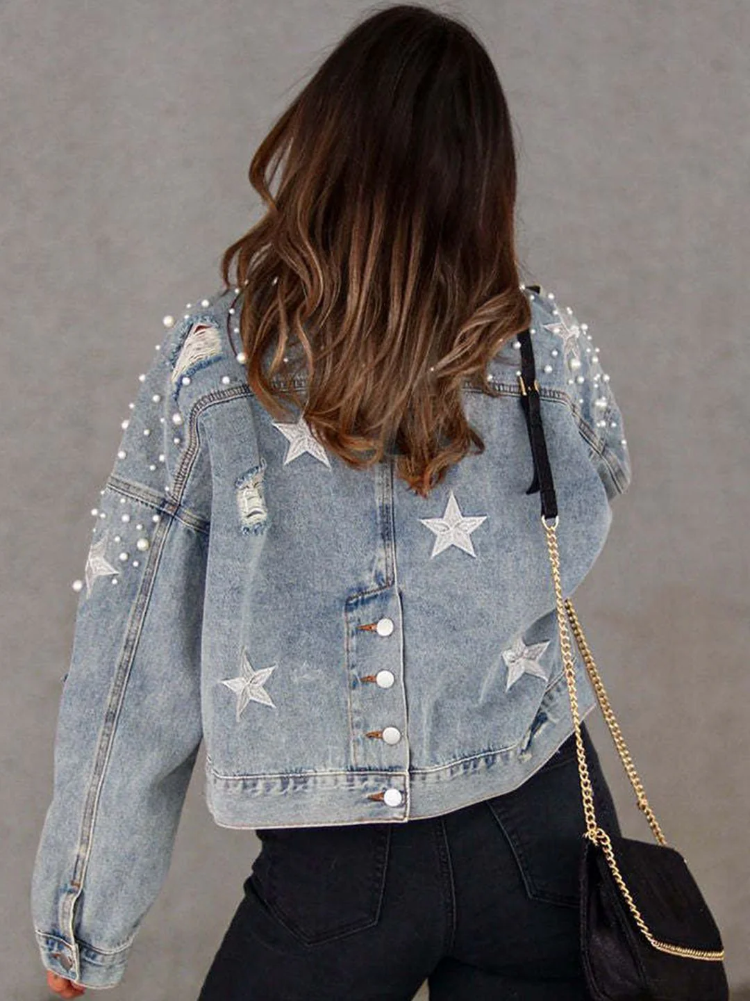 all about you Crop Denim Jacket - Image 4