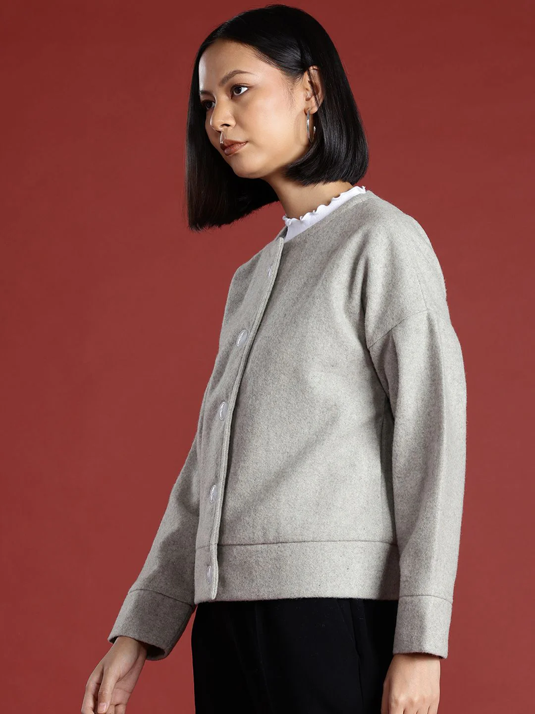 all about you Drop-Shoulder Sleeve Tailored Jacket - Image 3