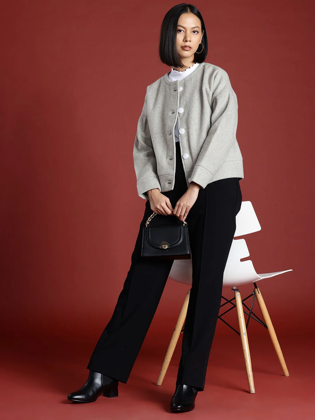 all about you Drop-Shoulder Sleeve Tailored Jacket - Image 4