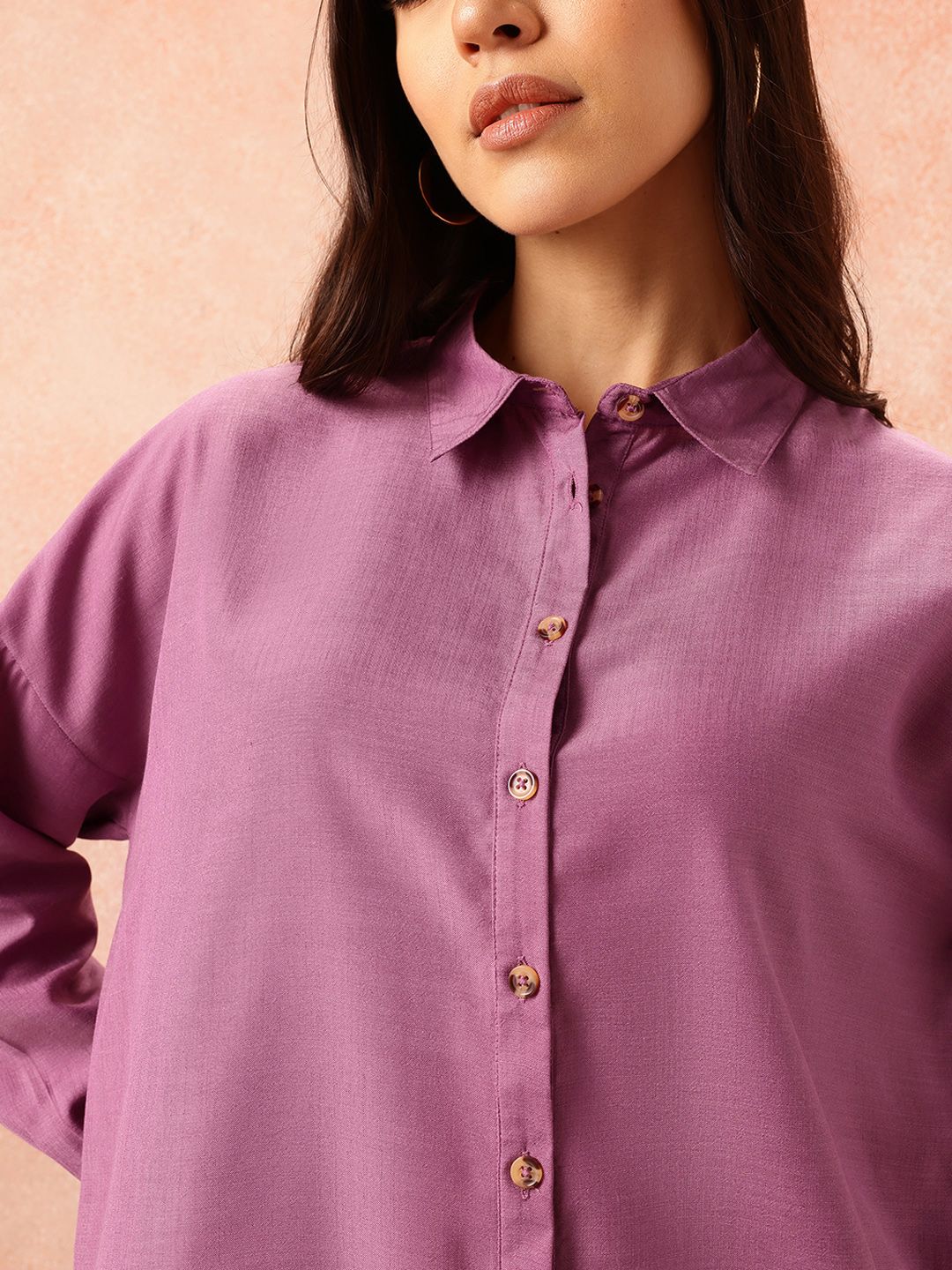 all about you Drop-Shoulder Sleeves Regular Fit Casual Shirt - Image 2
