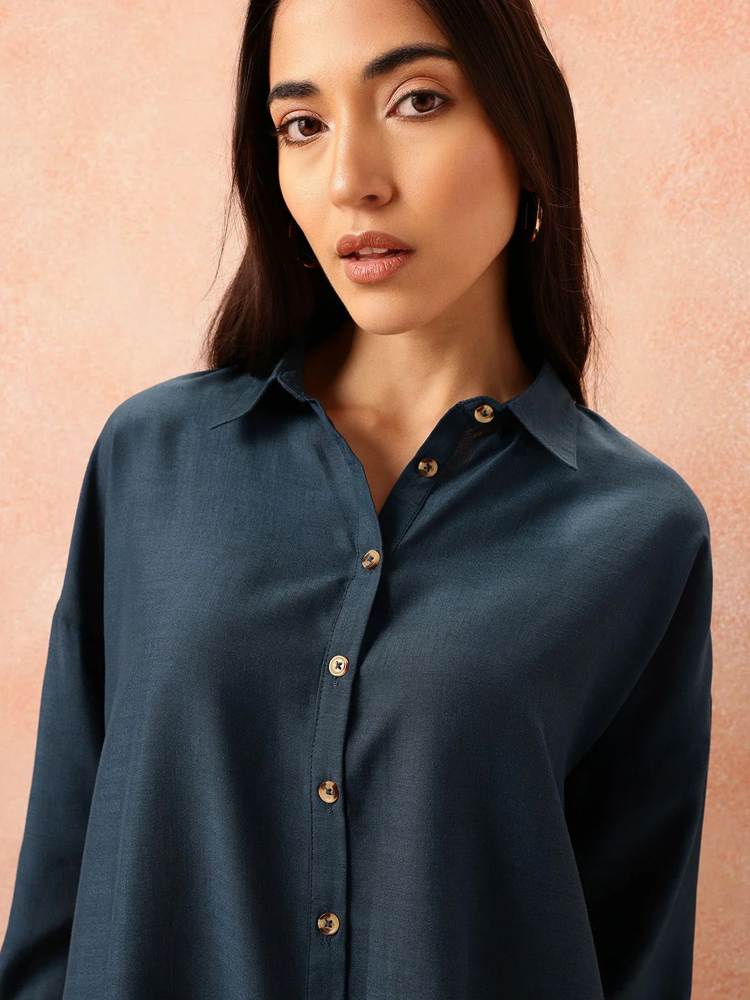all about you Drop-Shoulder Sleeves Regular Fit Casual Shirt - Image 2