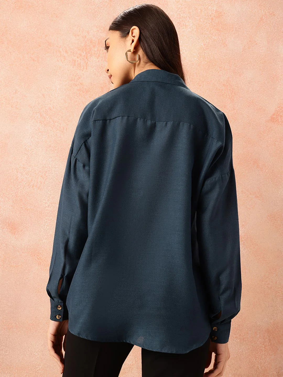 all about you Drop-Shoulder Sleeves Regular Fit Casual Shirt - Image 4