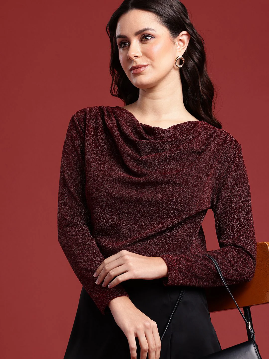 all about you Embellished Cowl Neck Top - Image 6
