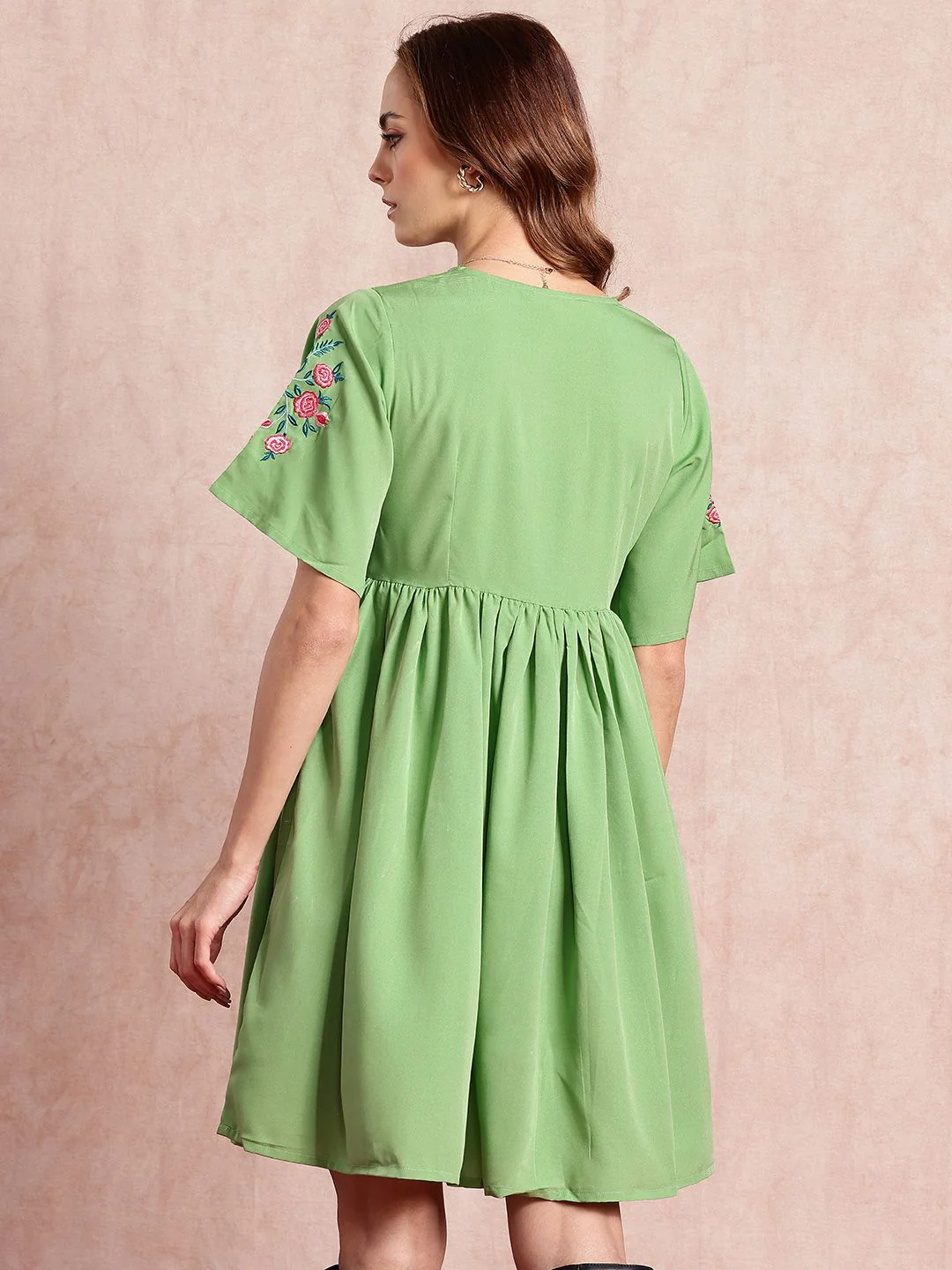 all about you Flared Sleeve A-Line Dress - Image 5