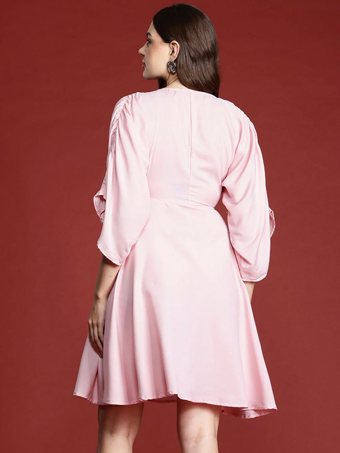 all about you Flared Sleeve Wrap Dress - Image 5
