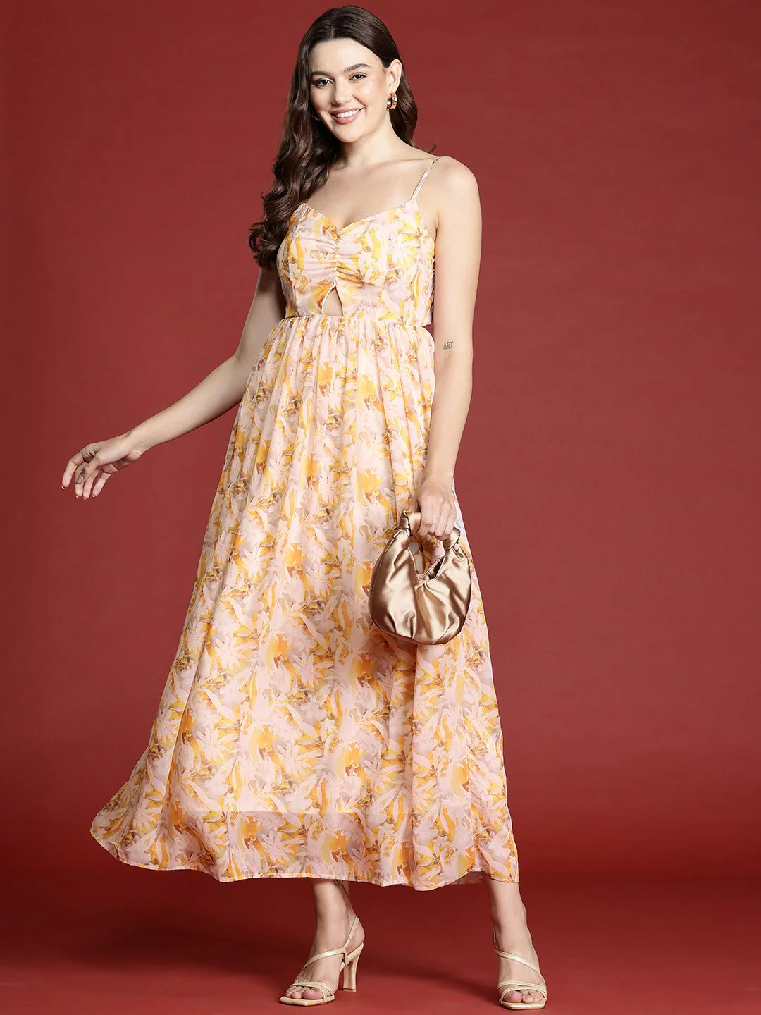 all about you Floral Print Cut-Out Maxi Dress - Image 4
