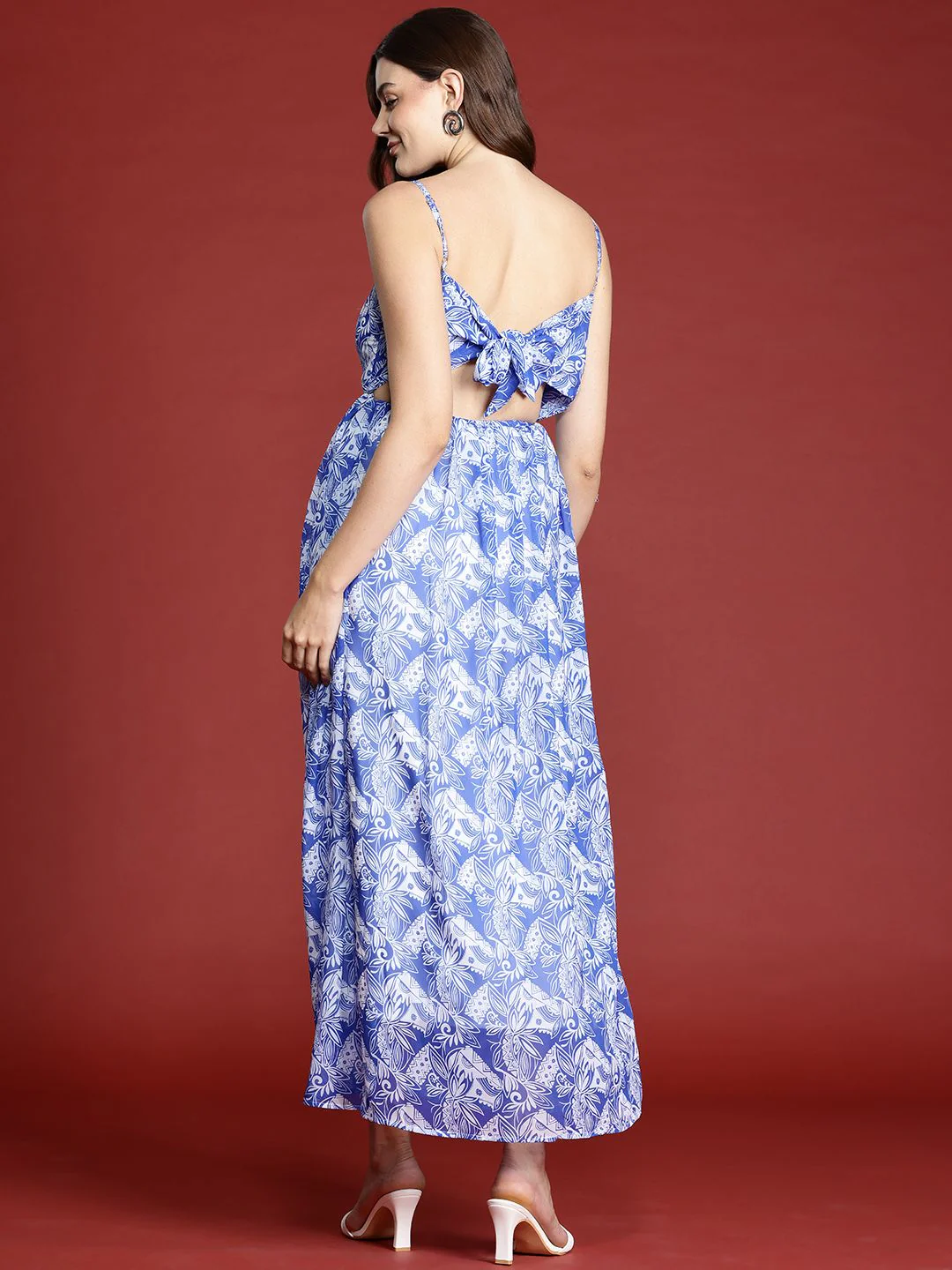 all about you Floral Print Cut-Out Maxi Dress - Image 4