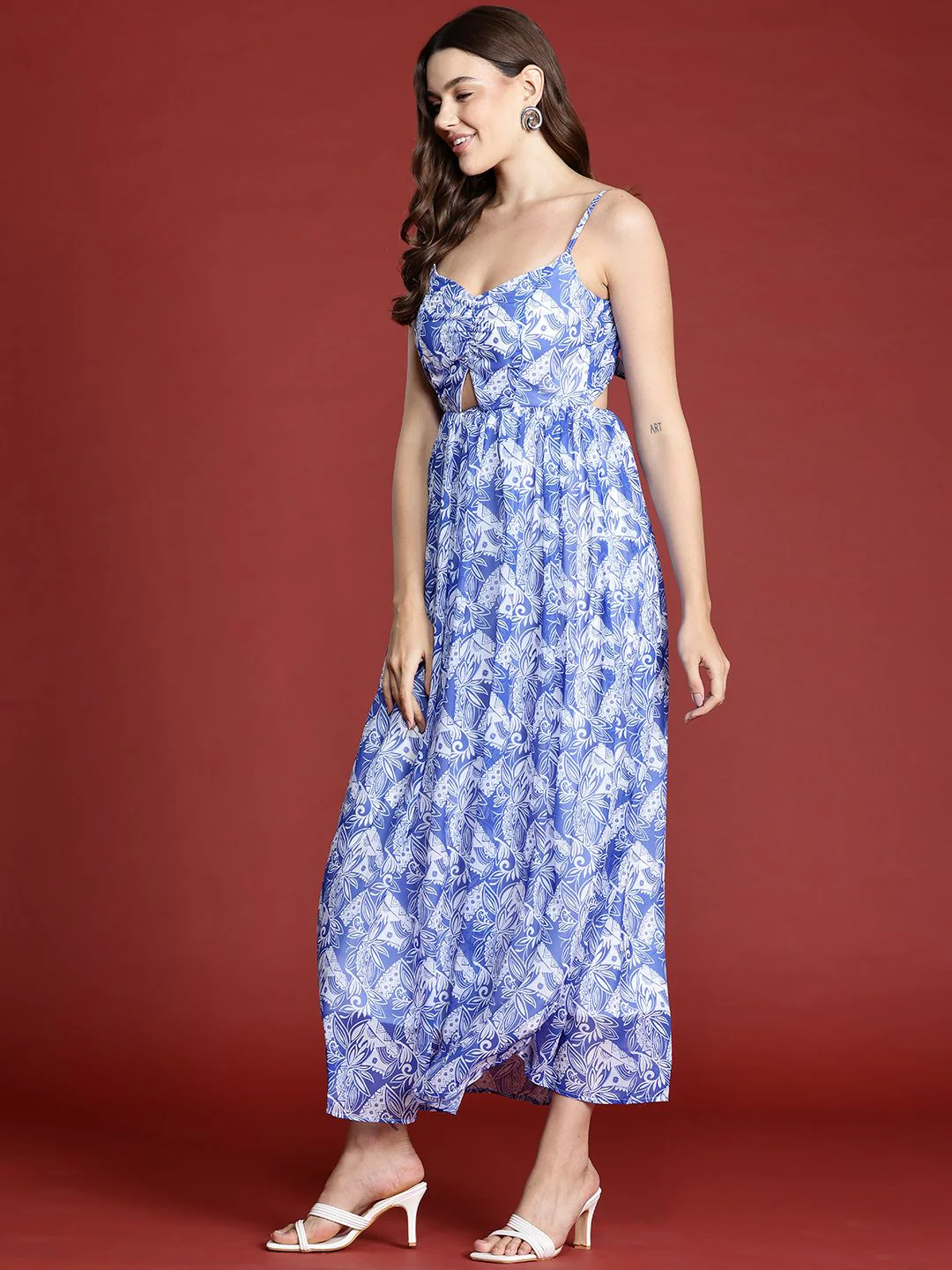 all about you Floral Print Cut-Out Maxi Dress - Image 5