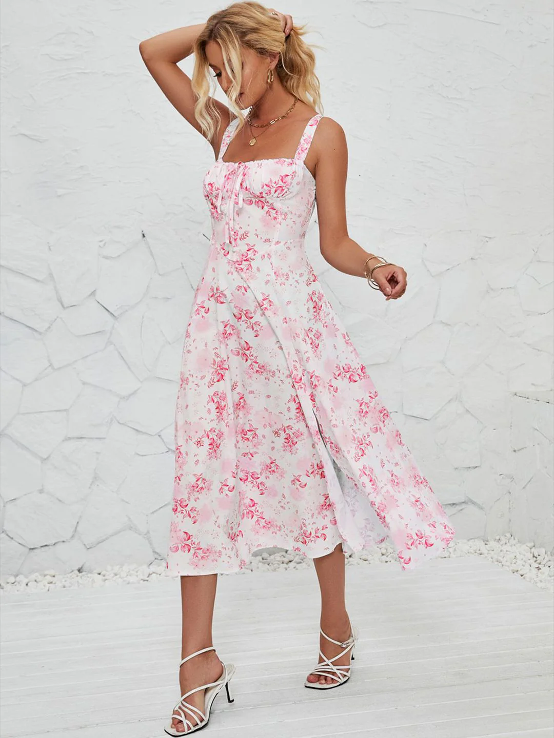 all about you Floral Print Fit & Flare Midi Dress - Image 5