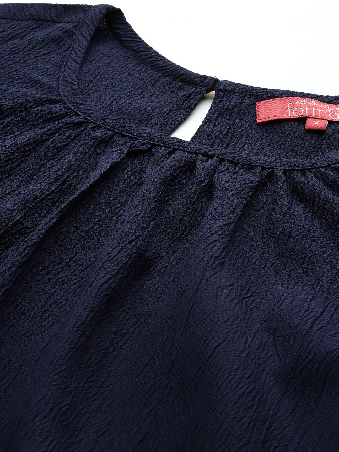 all about you Flutter Sleeve Ruffles Indigo Top - Image 3