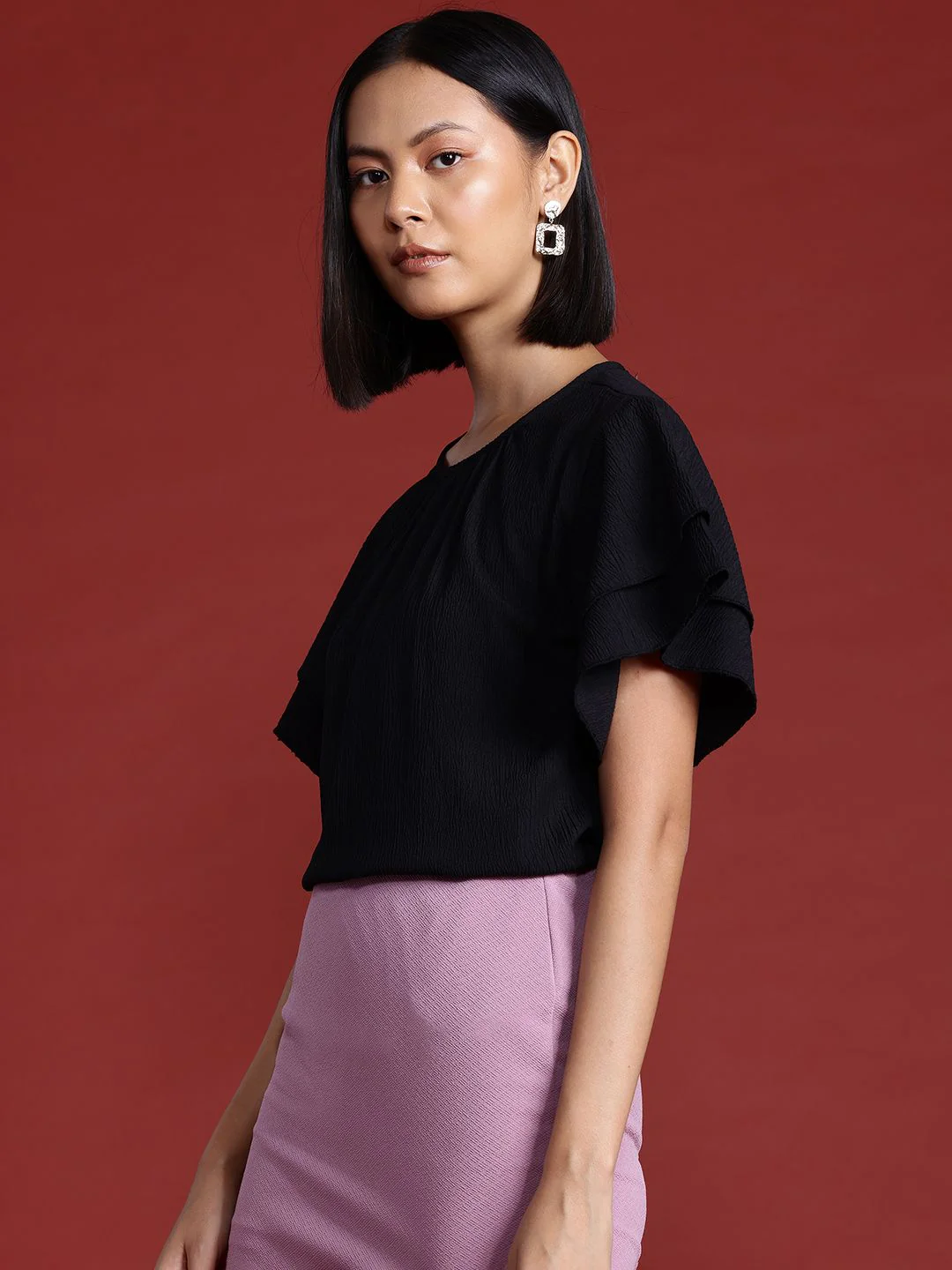 all about you Flutter Sleeve Top - Image 3
