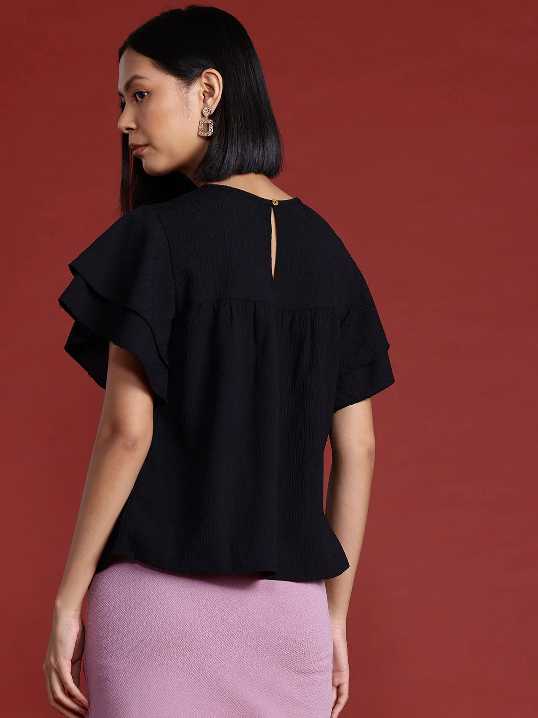 all about you Flutter Sleeve Top - Image 5