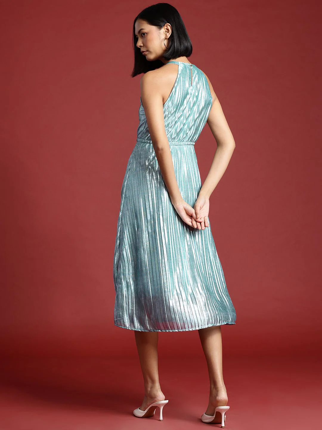 all about you Halter Neck Fit & Flare Midi Dress - Image 5