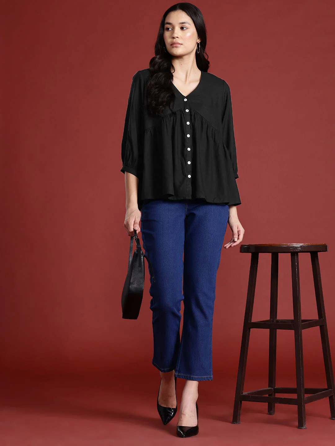 all about you Puff Sleeve Empire Top - Image 4
