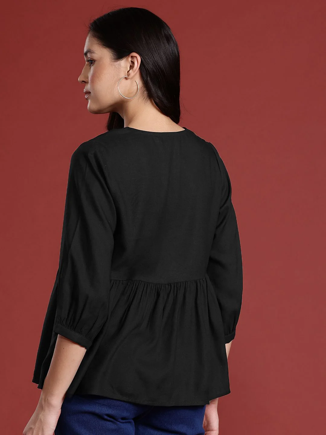 all about you Puff Sleeve Empire Top - Image 5