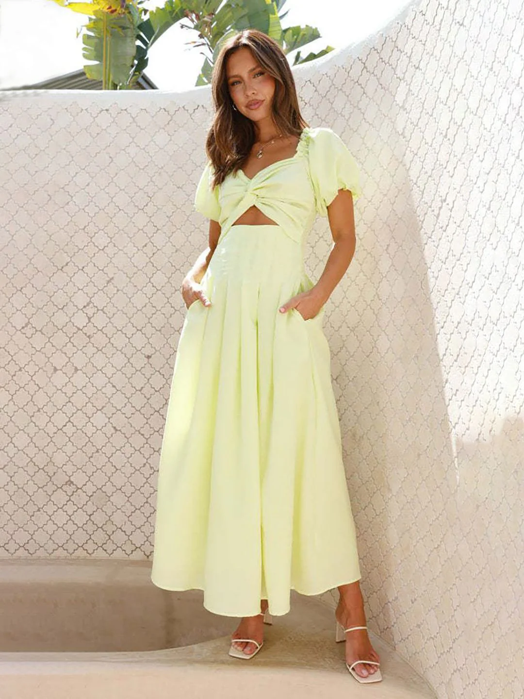 all about you Puff Sleeve Fit & Flare Maxi Dress - Image 7