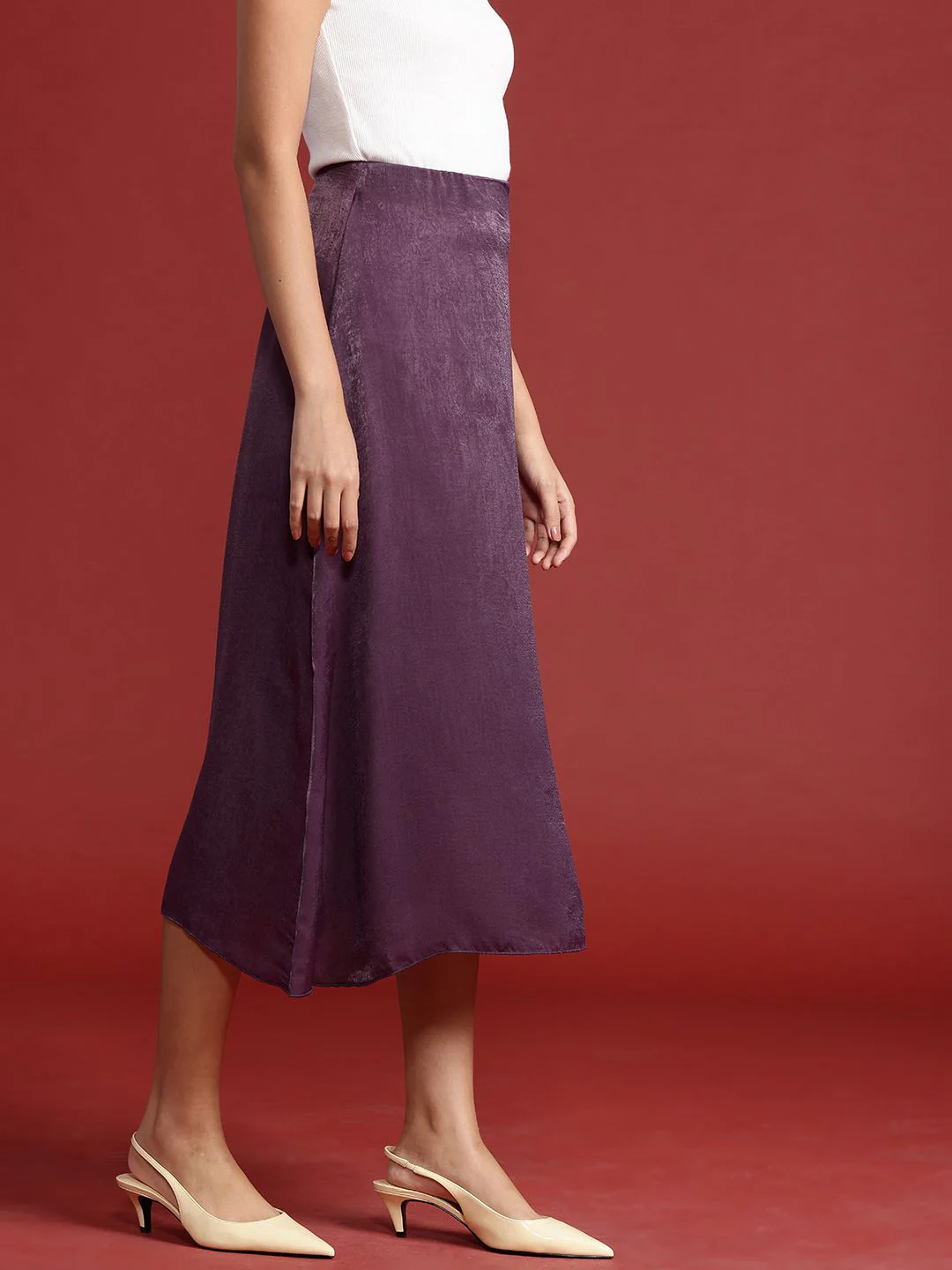 all about you Pure Cotton A-line Midi Skirt - Image 2