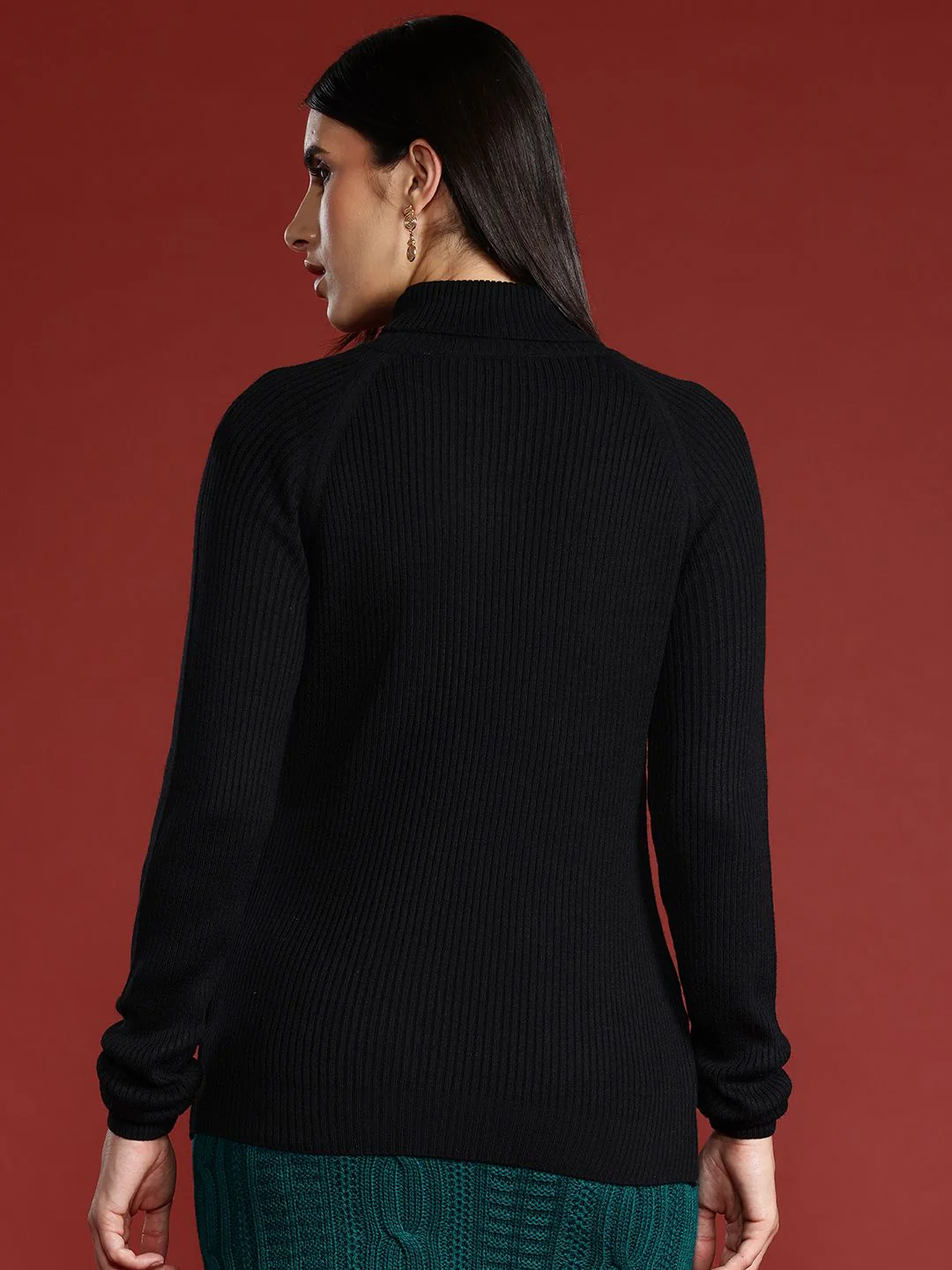 all about you Ribbed Turtle Neck Pullover - Image 5