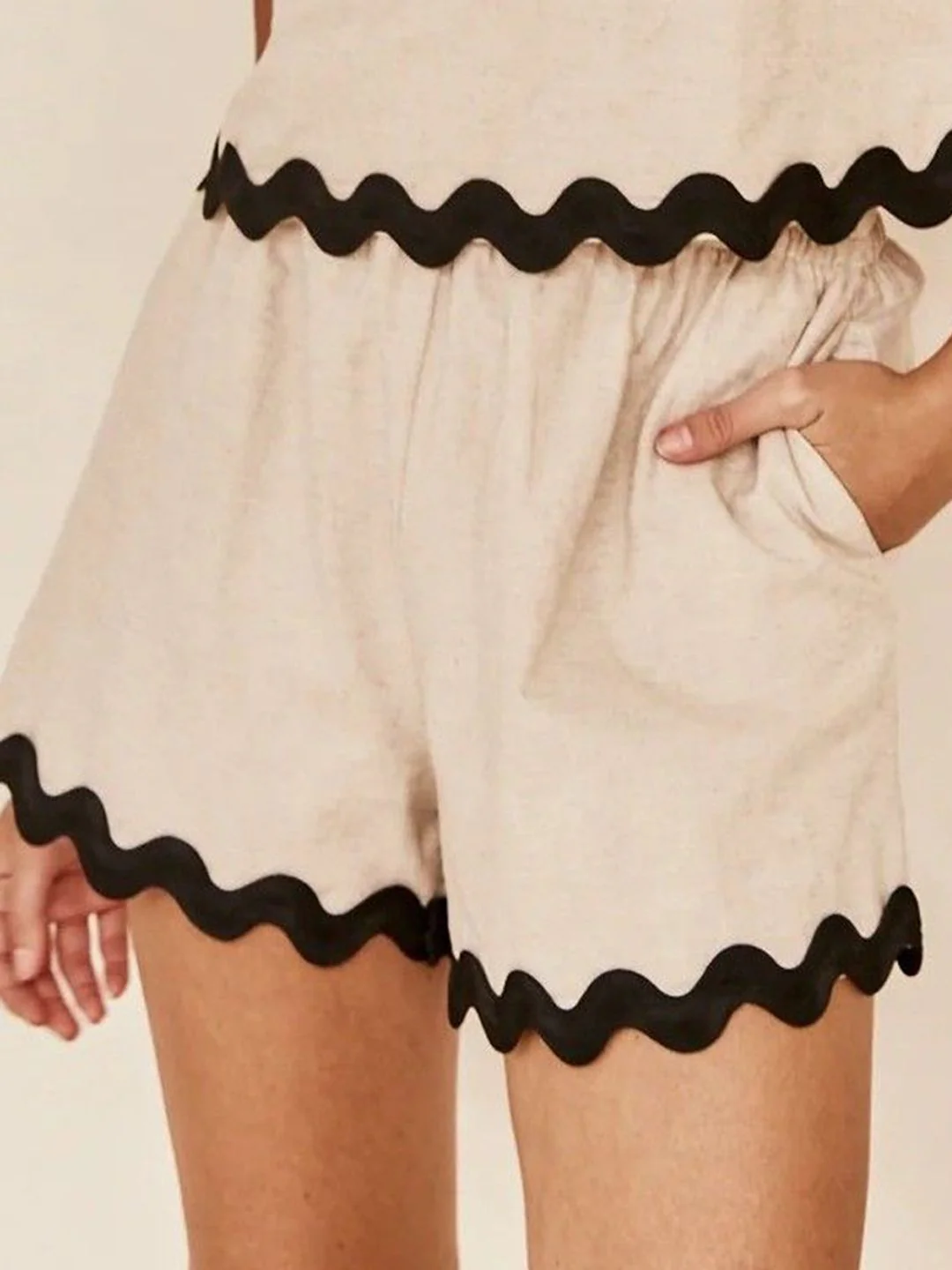 all about you Ruffle Waves Round Neck Top With Shorts Co-Ords - Image 4