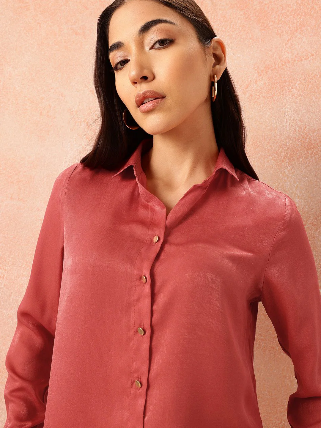 all about you Satin-Finish Regular Fit Casual Shirt - Image 2