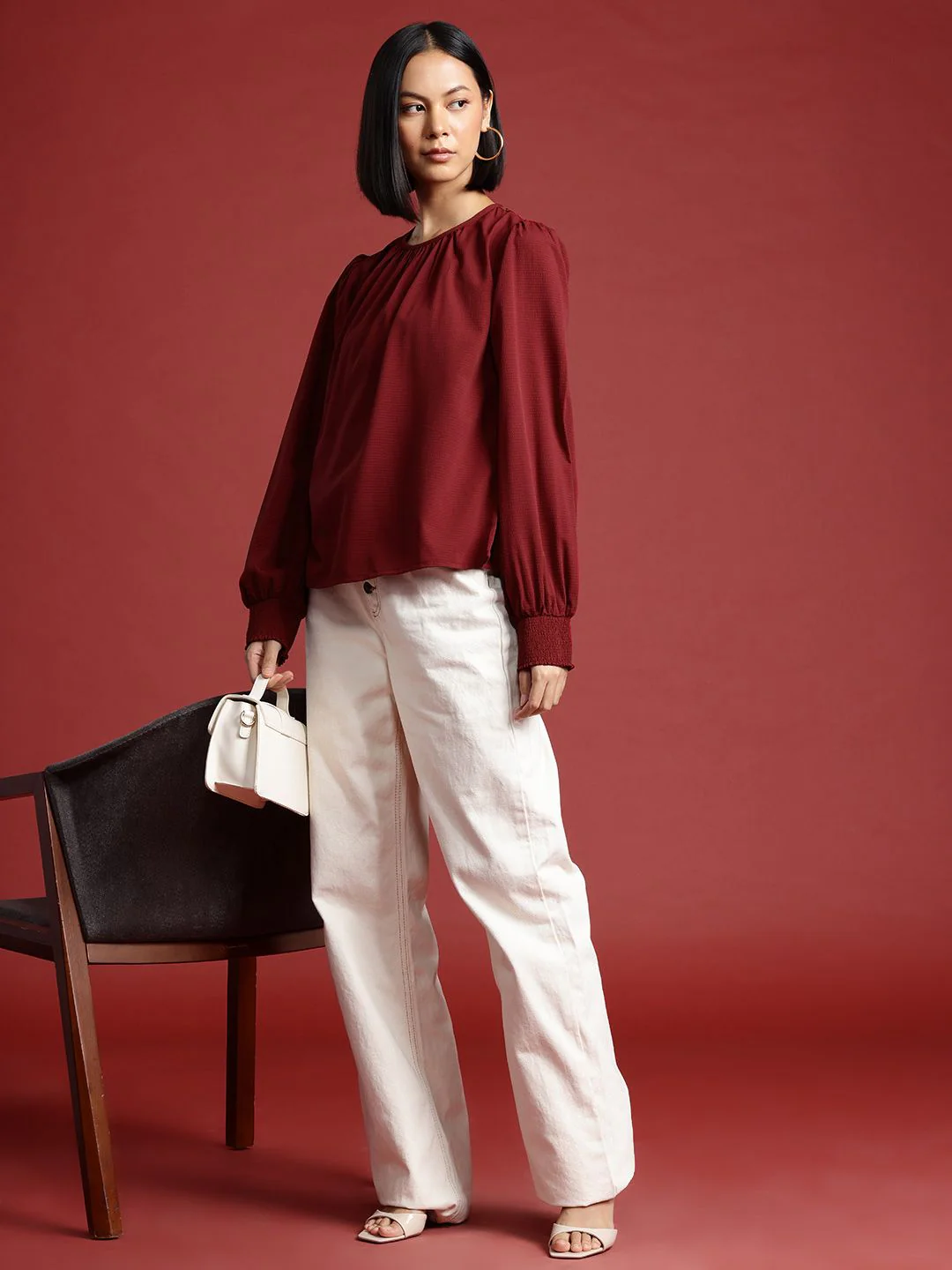 all about you Self-Design Puff Sleeve Top - Image 5