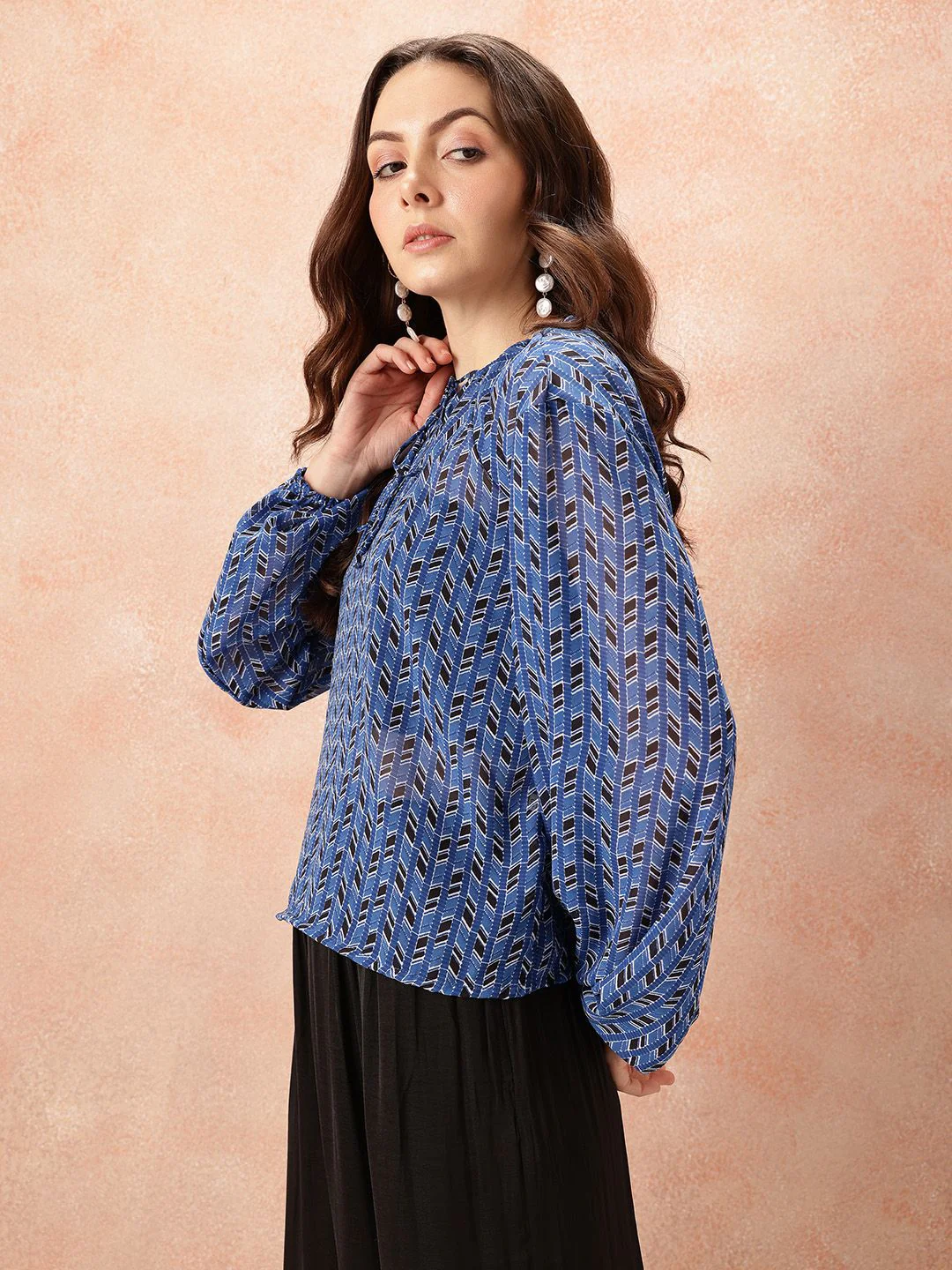 all about you Semi Sheer Tie-Ups Top - Image 5