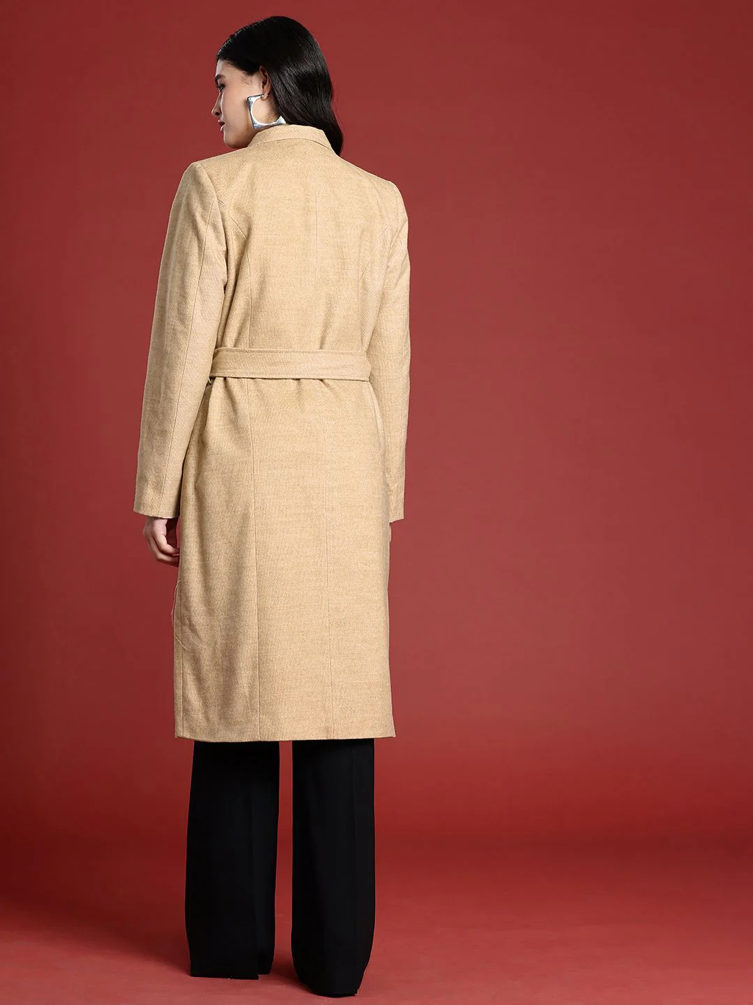 all about you Single Breasted Shawl Collar Trench Coat - Image 5