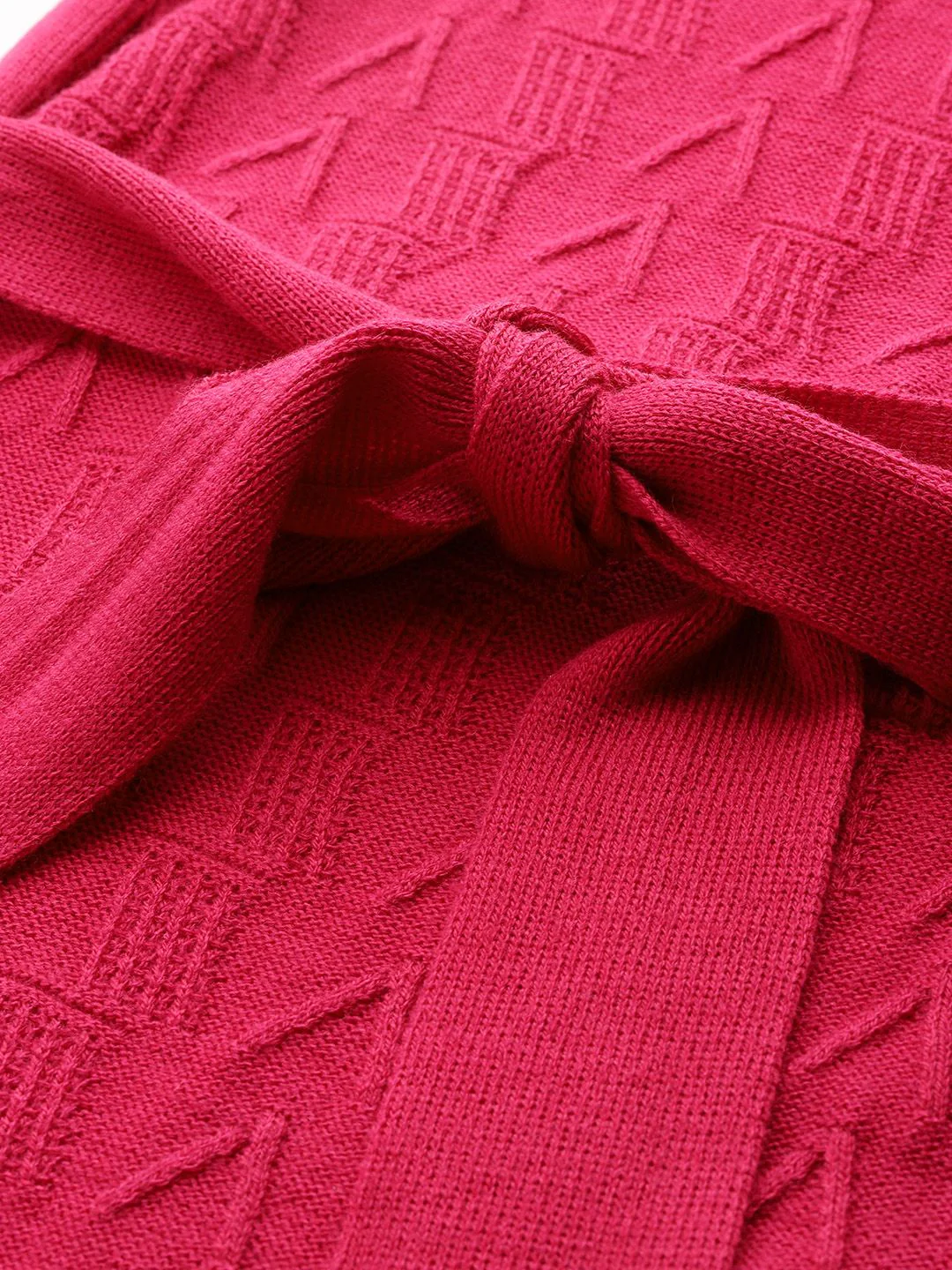 all about you Turtle Neck Belted Puff Sleeve Sweater Dress - Image 6