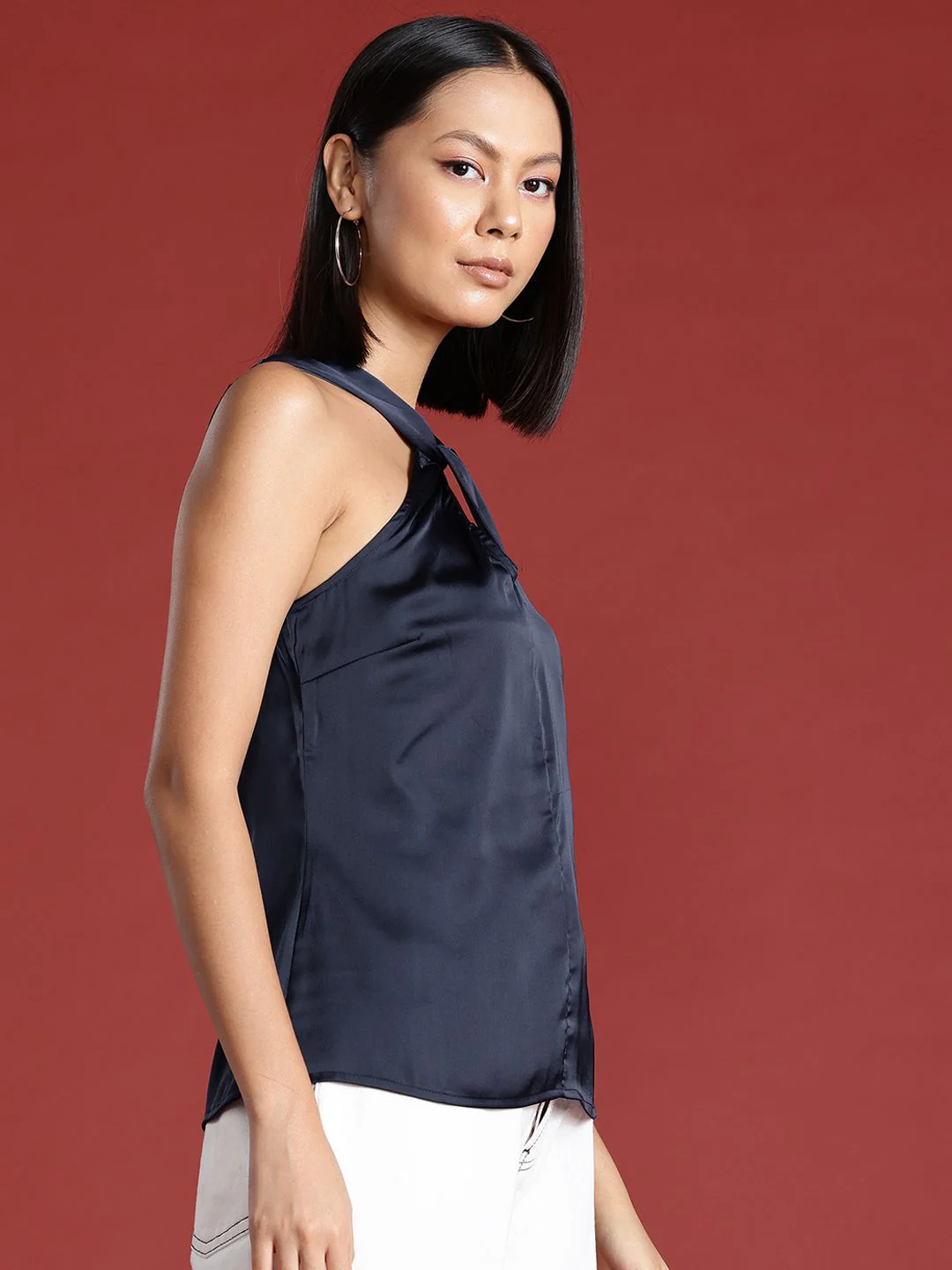 all about you Twisted Detail Satin Top - Image 3