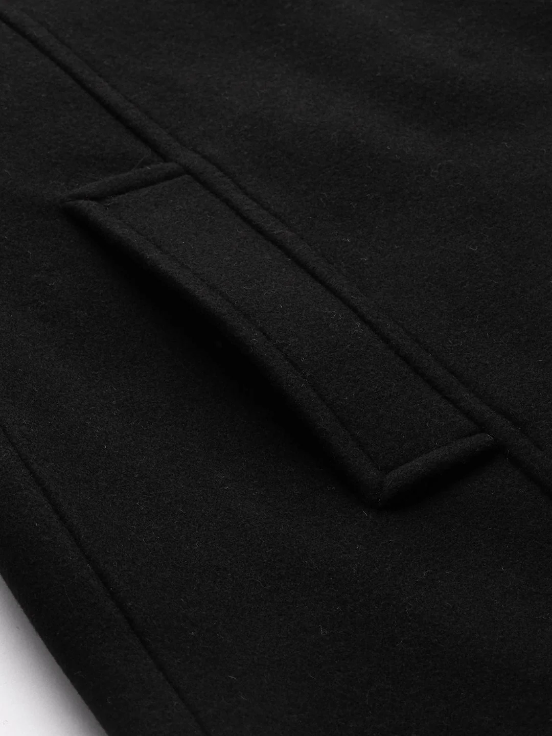 all about you Women Black Solid Longline Overcoat - Image 7