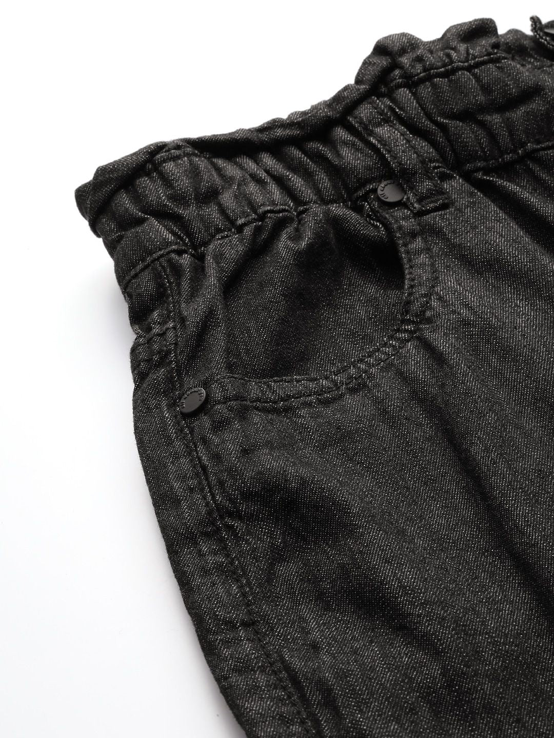 all about you Women Charcoal Grey Pure Cotton Tapered Fit High-Rise Jeans - Image 6