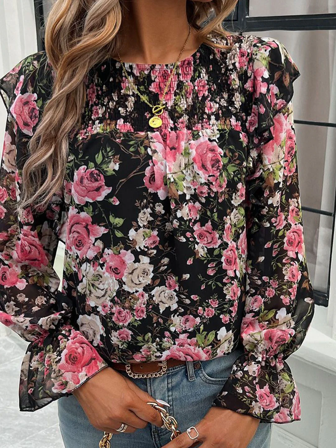 all about you Women Floral Printed A-Line Top - Image 2