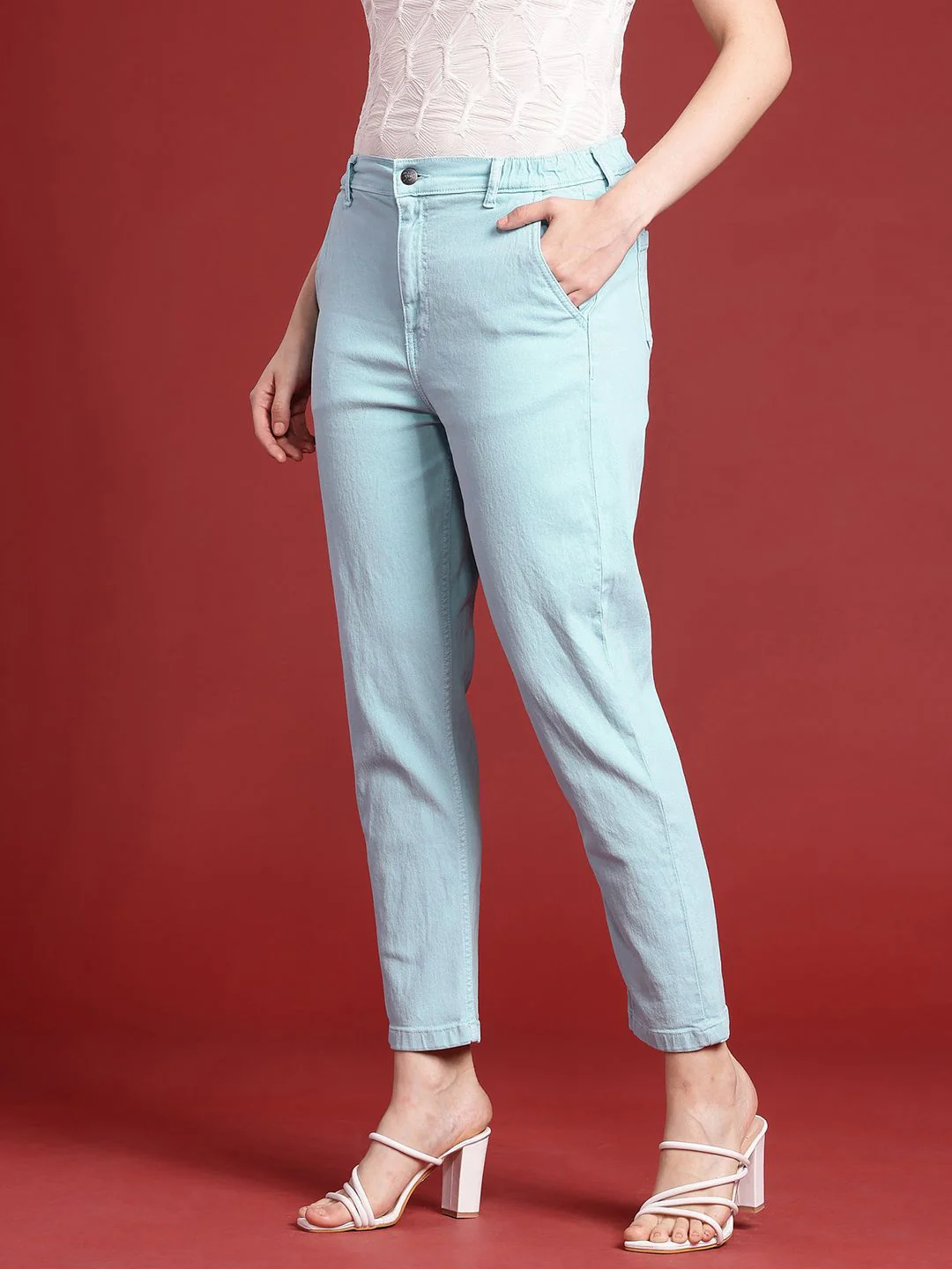 all about you Women Mom Fit High-Rise Stretchable Jeans - Image 2