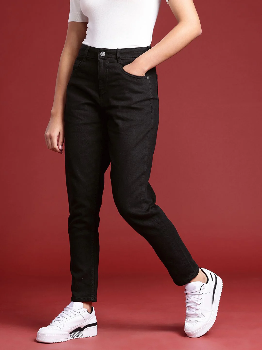 all about you Women Mom Fit High-Rise Stretchable Jeans - Image 3