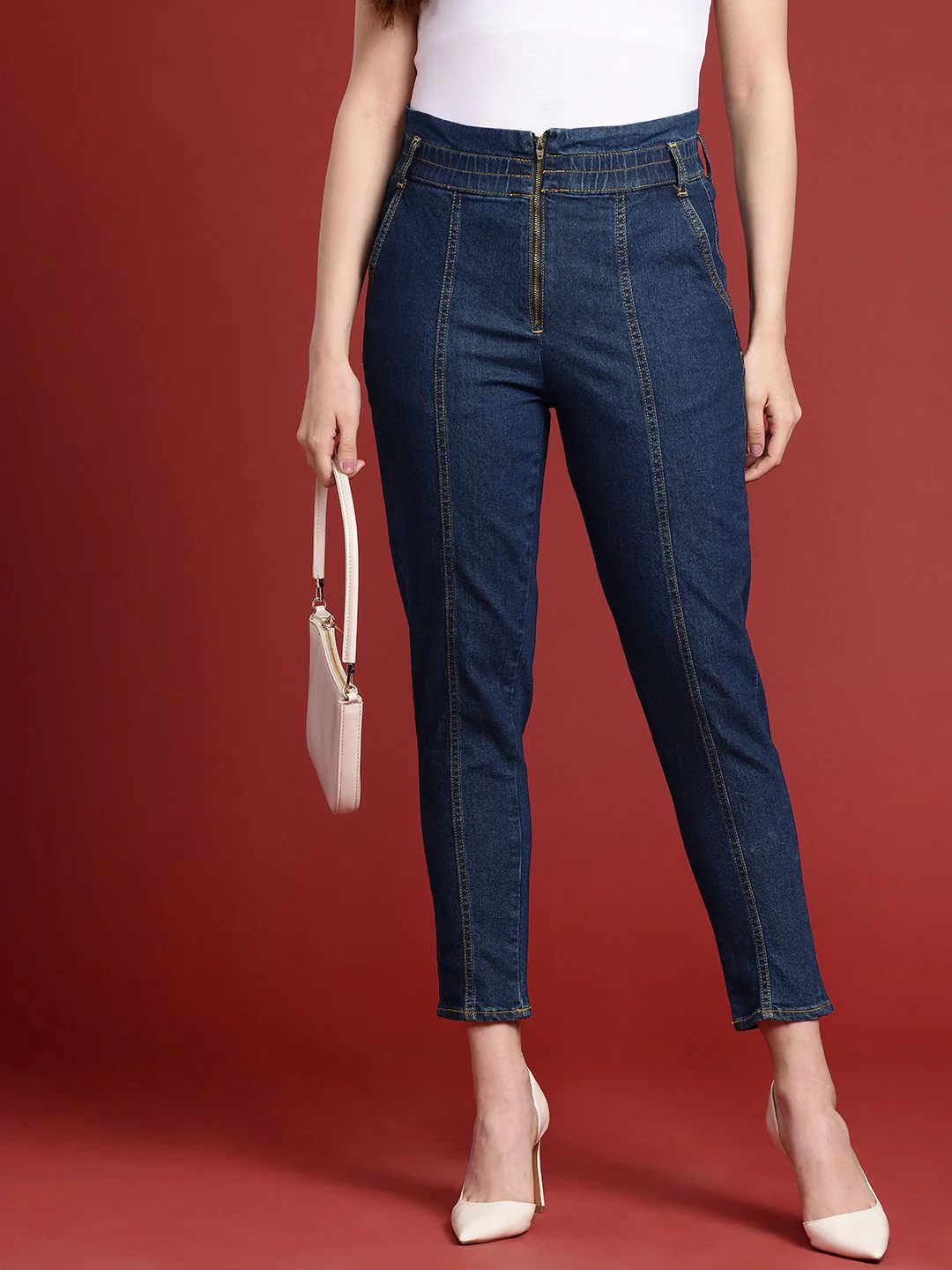 all about you Women No Fade Zip Fly Stretchable Jeans - Image 2