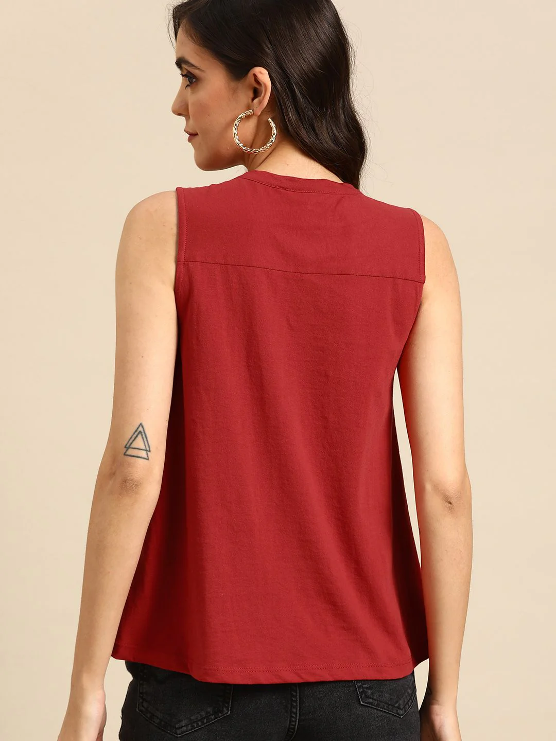 all about you Women Rust Red Solid Top - Image 4