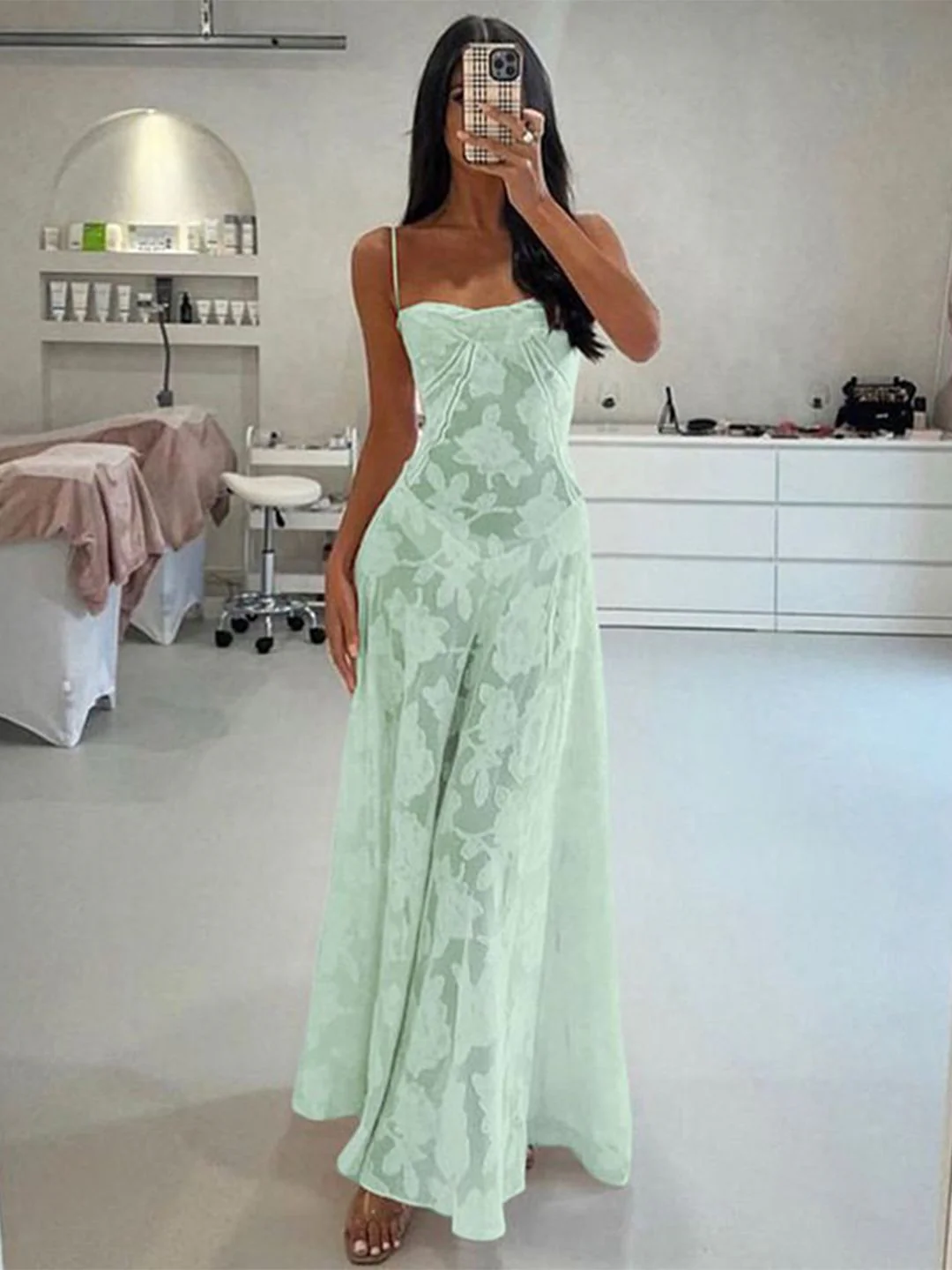 all about you Women Self Design Maxi Dress