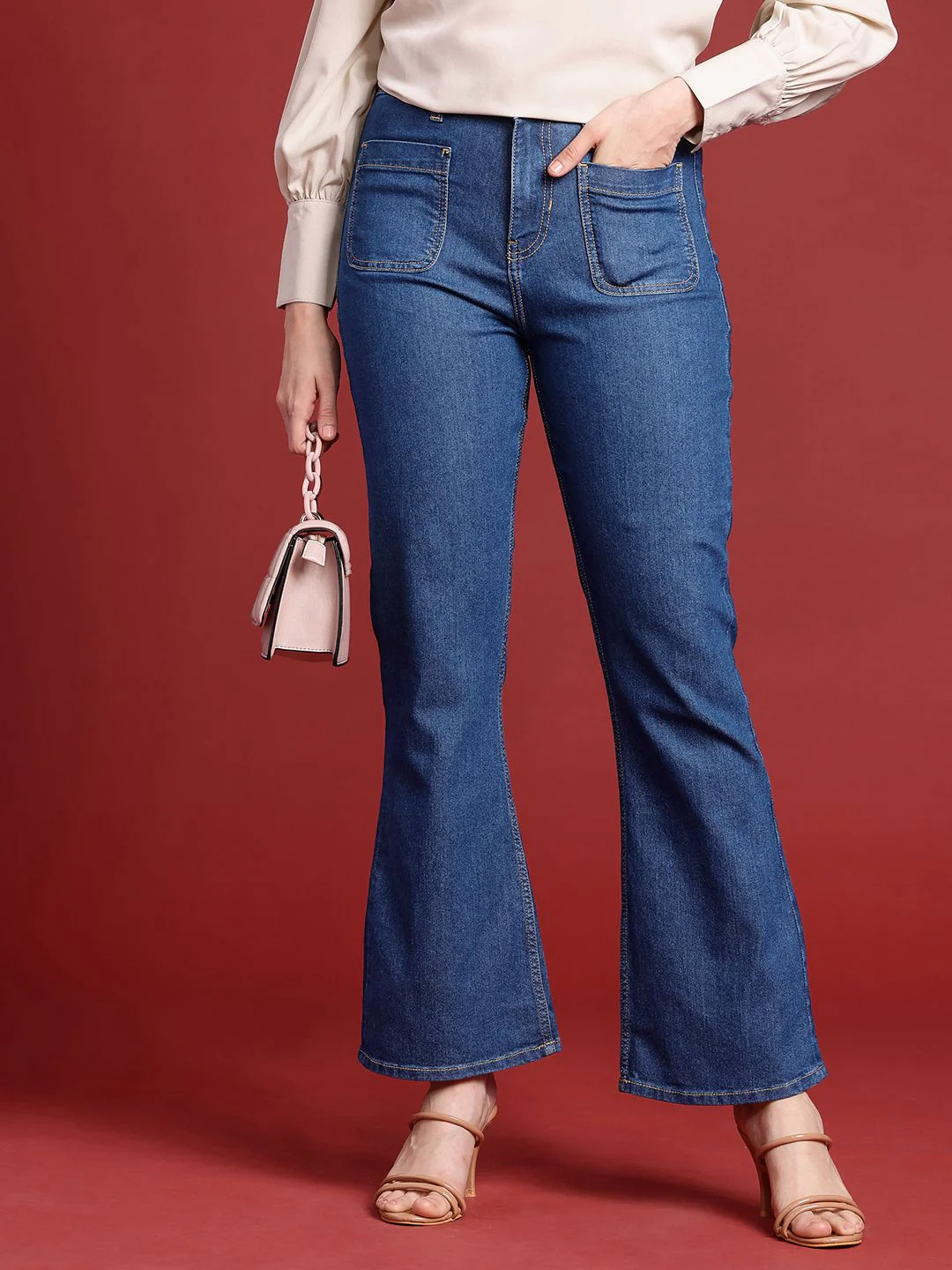 all about you Women Slim Bootcut High-Rise Stretchable Jeans - Image 2