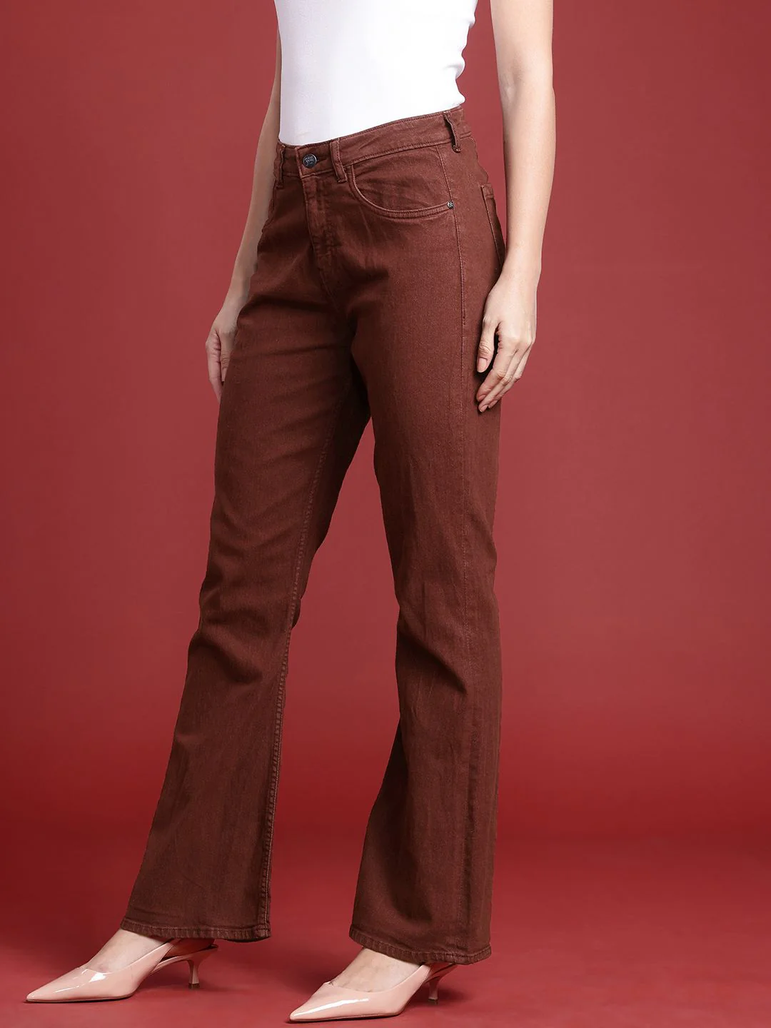 all about you Women Slim Bootcut High-Rise Stretchable Jeans - Image 3