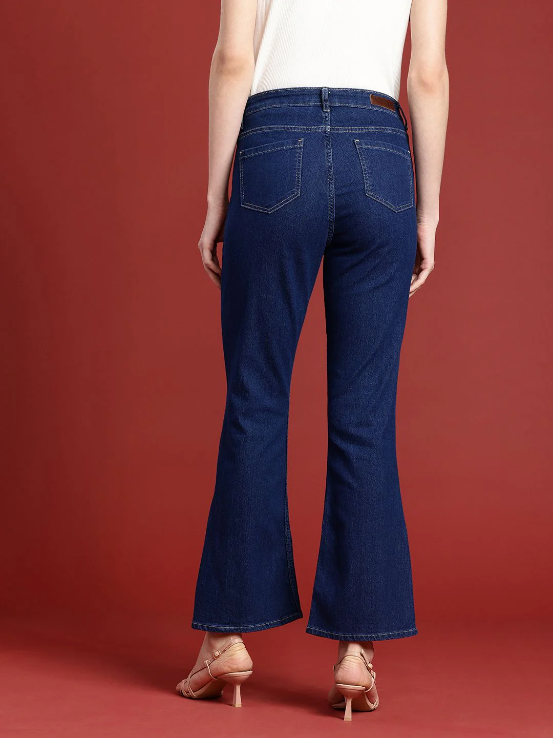 all about you Women Slim Fit Bootcut High-Rise Stretchable Jeans With Studded Slit Detail - Image 3