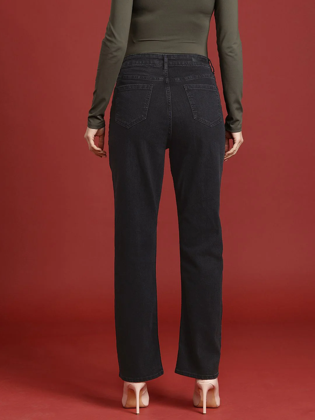 all about you Women Straight Fit High-Rise Light Fade Stretchable Jeans - Image 3