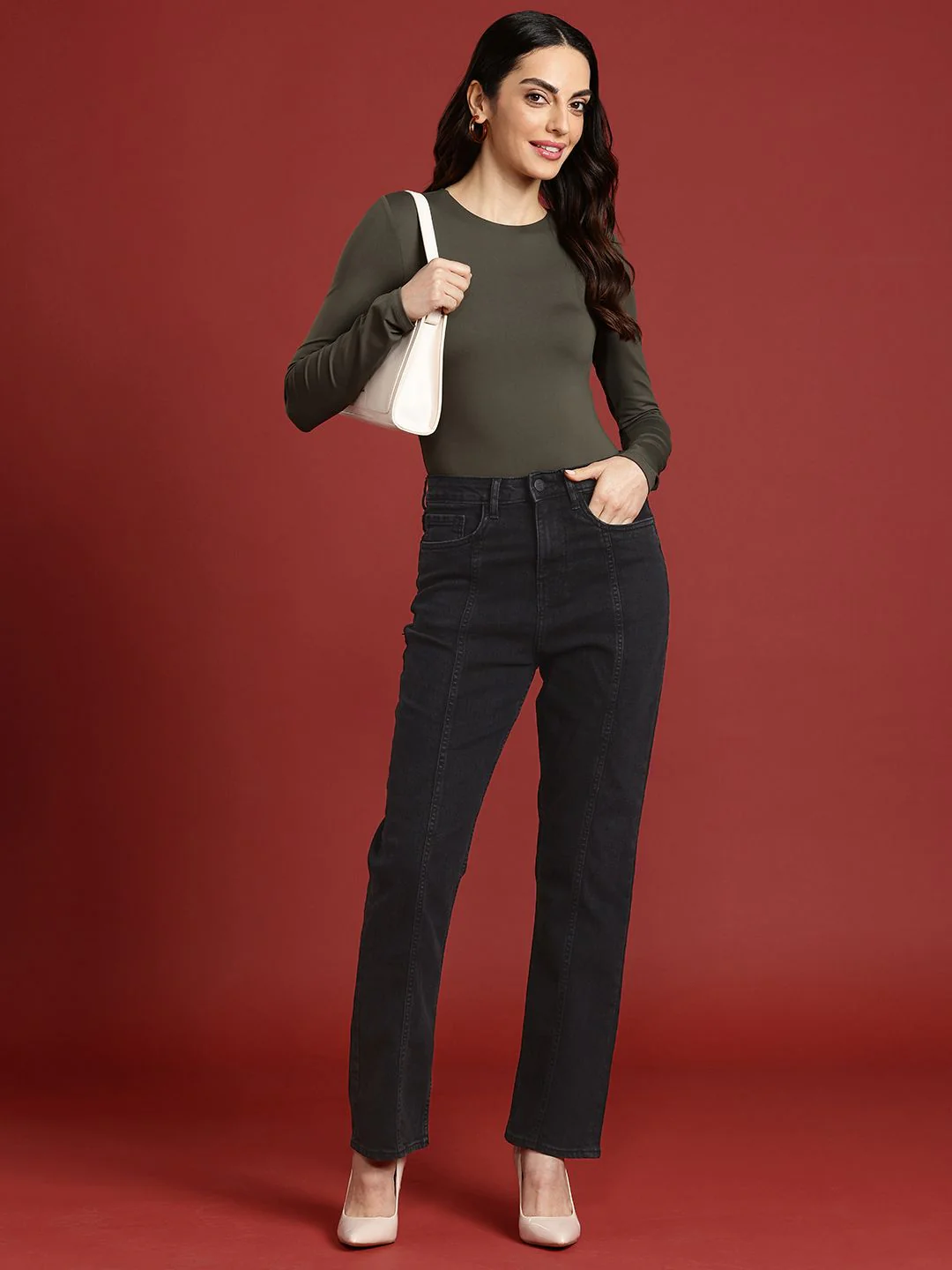 all about you Women Straight Fit High-Rise Light Fade Stretchable Jeans - Image 5