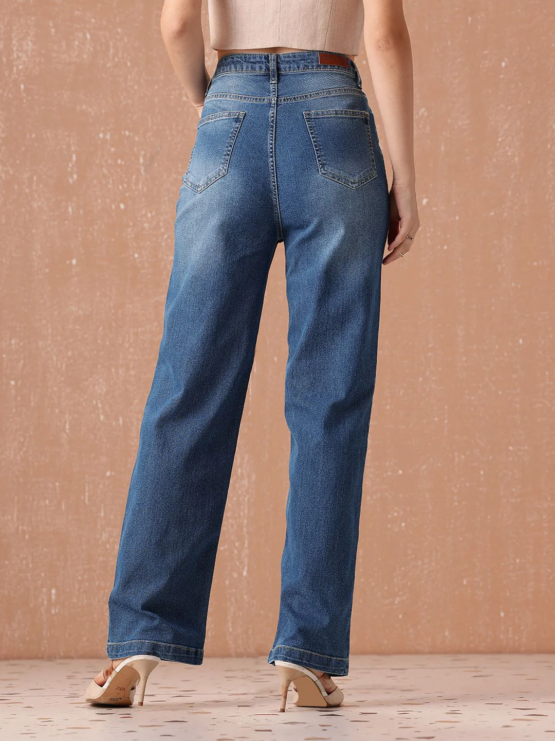 all about you Women Straight Fit High-Rise Light Fade Stretchable Jeans - Image 5