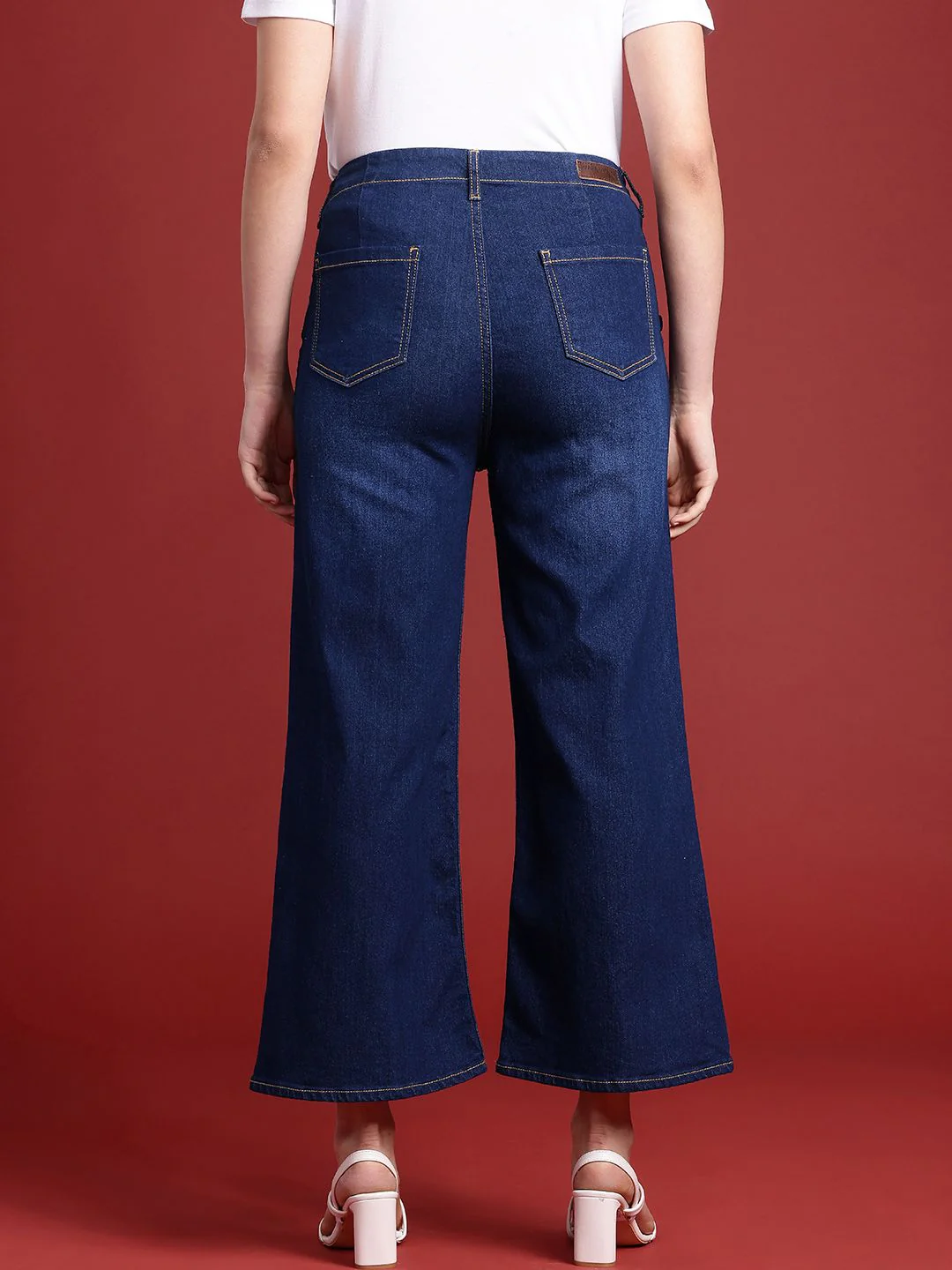 all about you Women Wide Leg High-Rise Light Fade Stretchable Jeans - Image 3