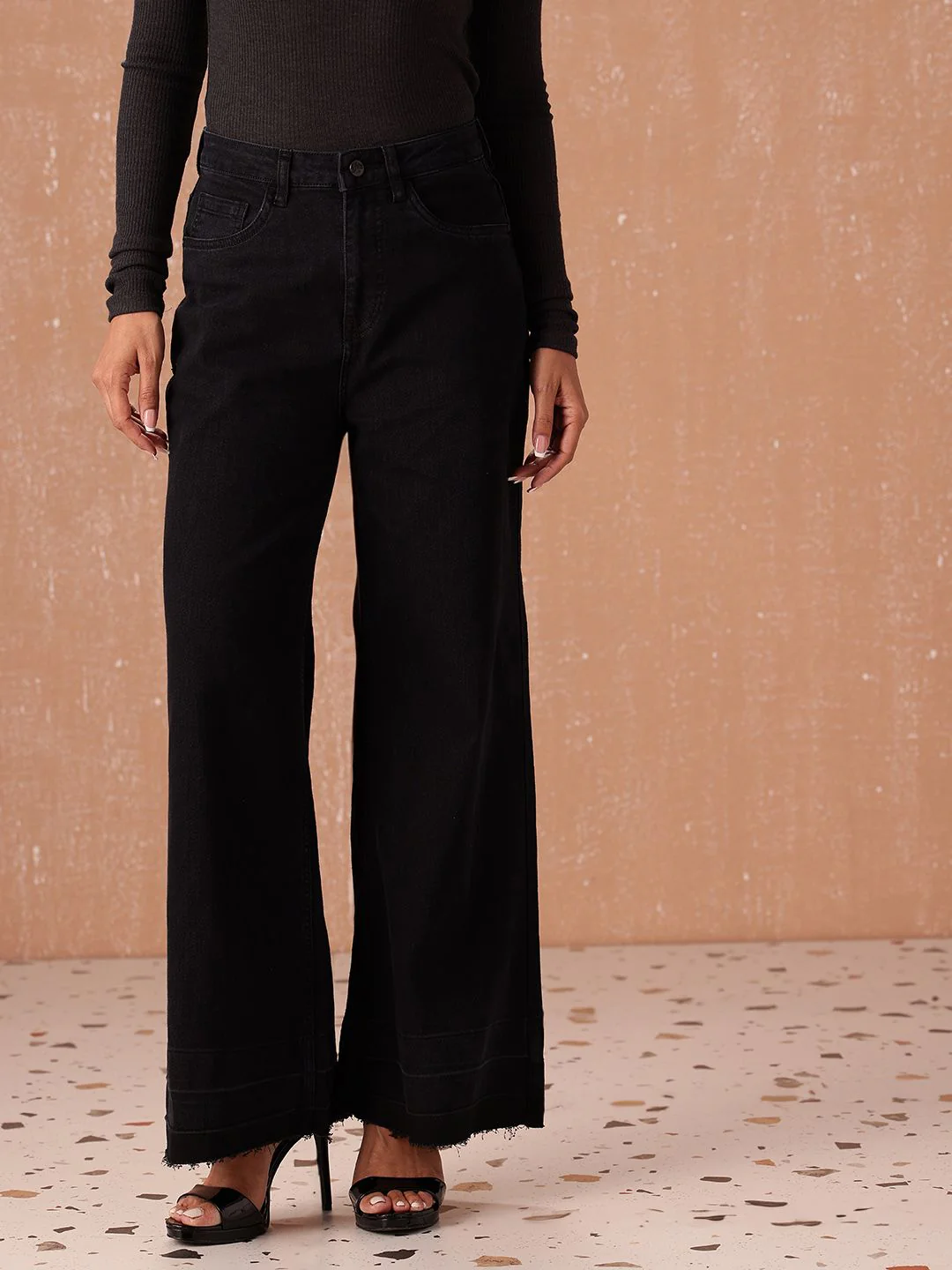 all about you Women Wide Leg High-Rise Light Fade Stretchable Jeans - Image 2