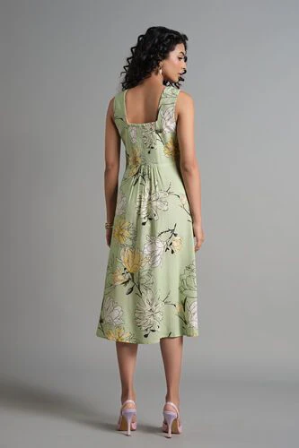 AND Floral Print A-Line Midi Dress - Image 3