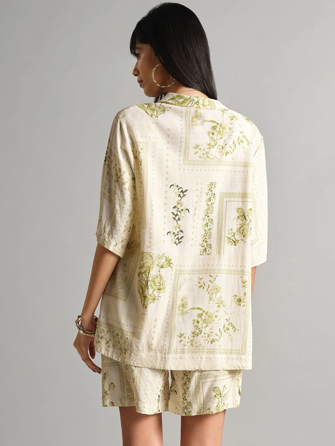AND Printed Shirt Collar Shirt With Shorts - Image 5